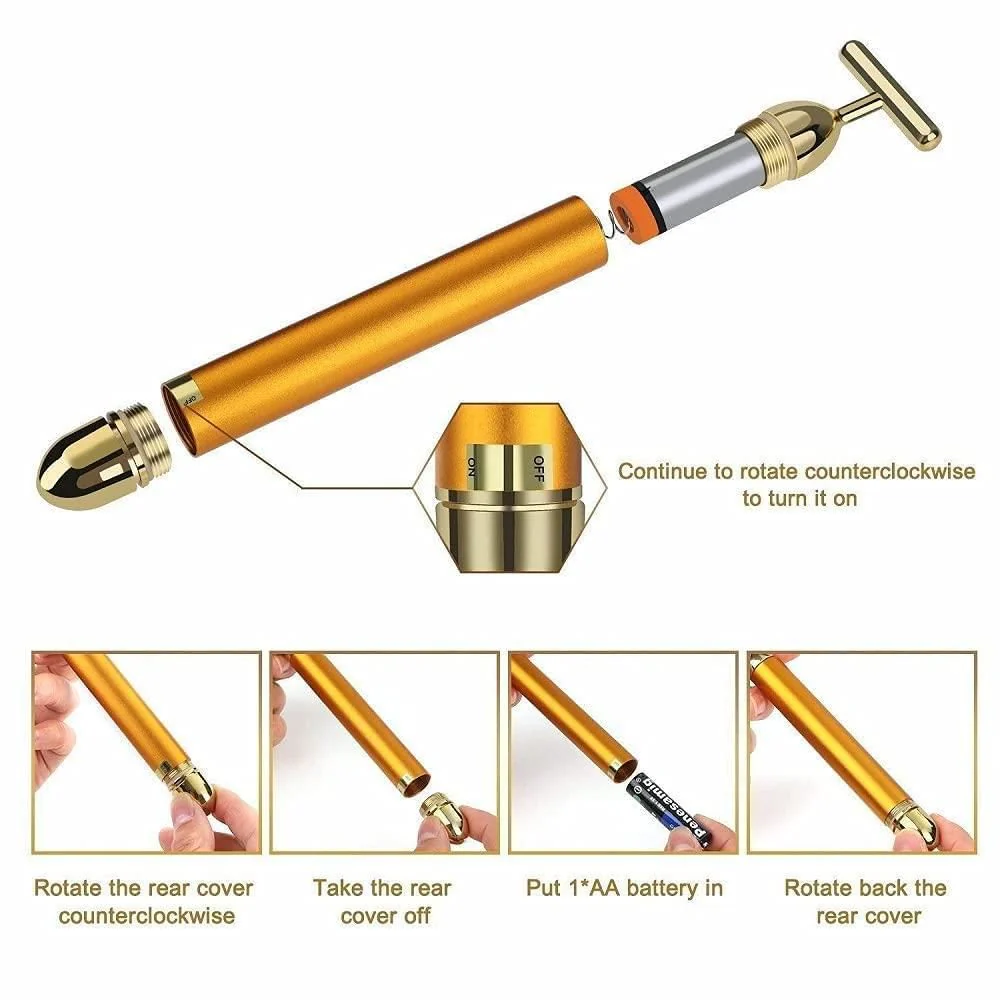 GlowLift: Electric Vibration Facial Massage Roller with T-Shaped Design for Anti-Wrinkle Skin Care & Face Lifting - Image 7