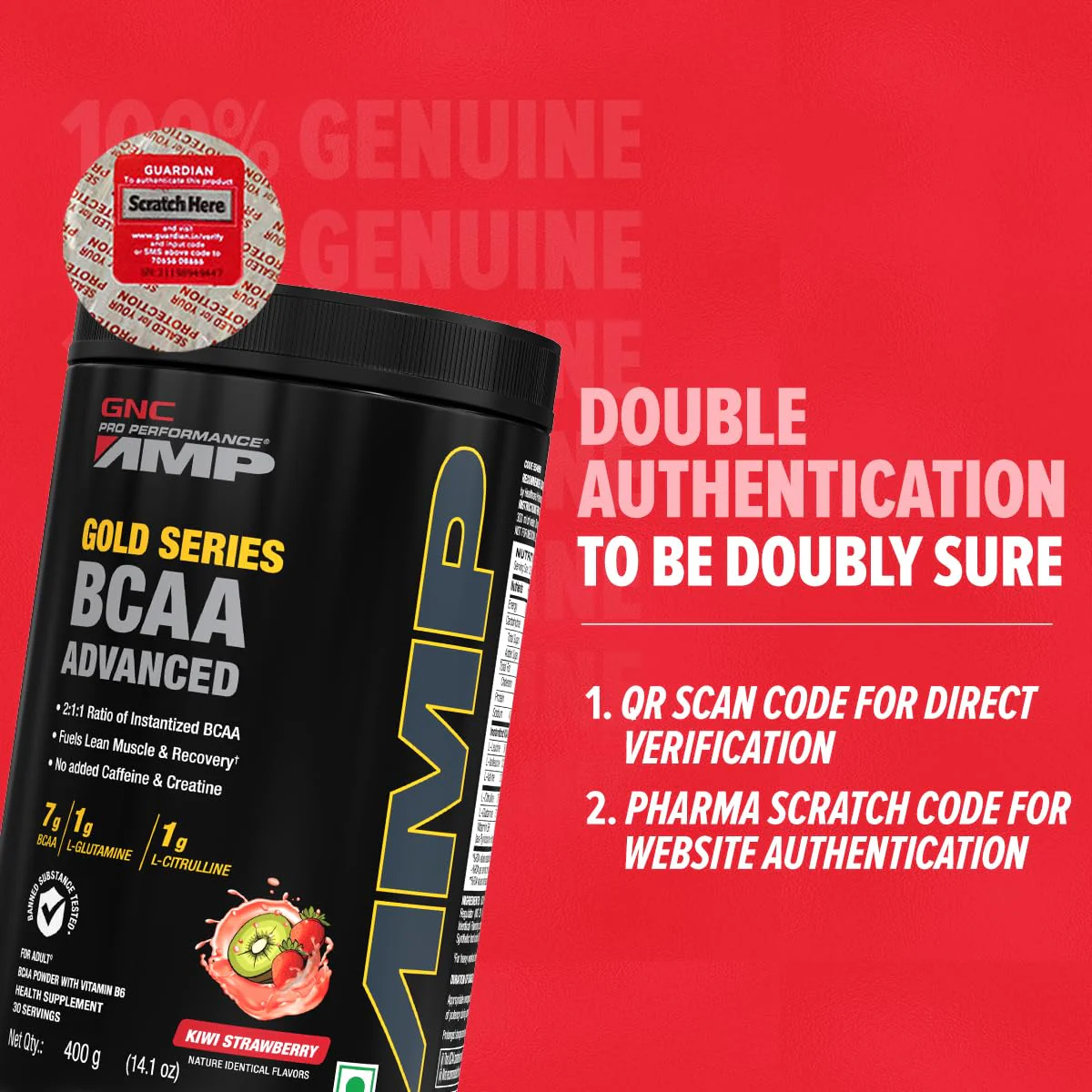 GNC AMP Gold Series BCAA Advanced | 400 gm | 30 Servings - Image 8