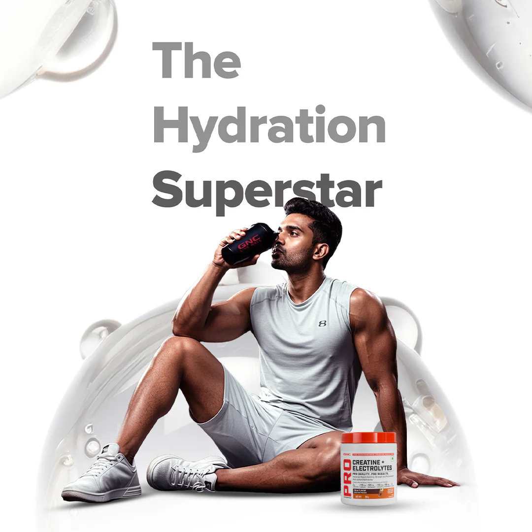 GNC Creatine+ Electrolytes | 3g Creatine Monohydrate + Sodium, Potassium, Calcium, Magnesium | Boosts Muscle Growth, Hydration, Energy & Recovery | Zero Sugar | 100% Veg | 100g | Cola - Image 7