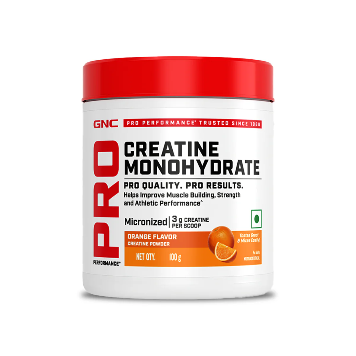 GNC Creatine Monohydrate With Steel Shaker (750ml)| 100gm | Orange | Boosts Athletic Performance | Fuels Skeletal Muscles | Supports Intense Workout | Promotes Cellular Hydration |Formulated In USA - Image 2