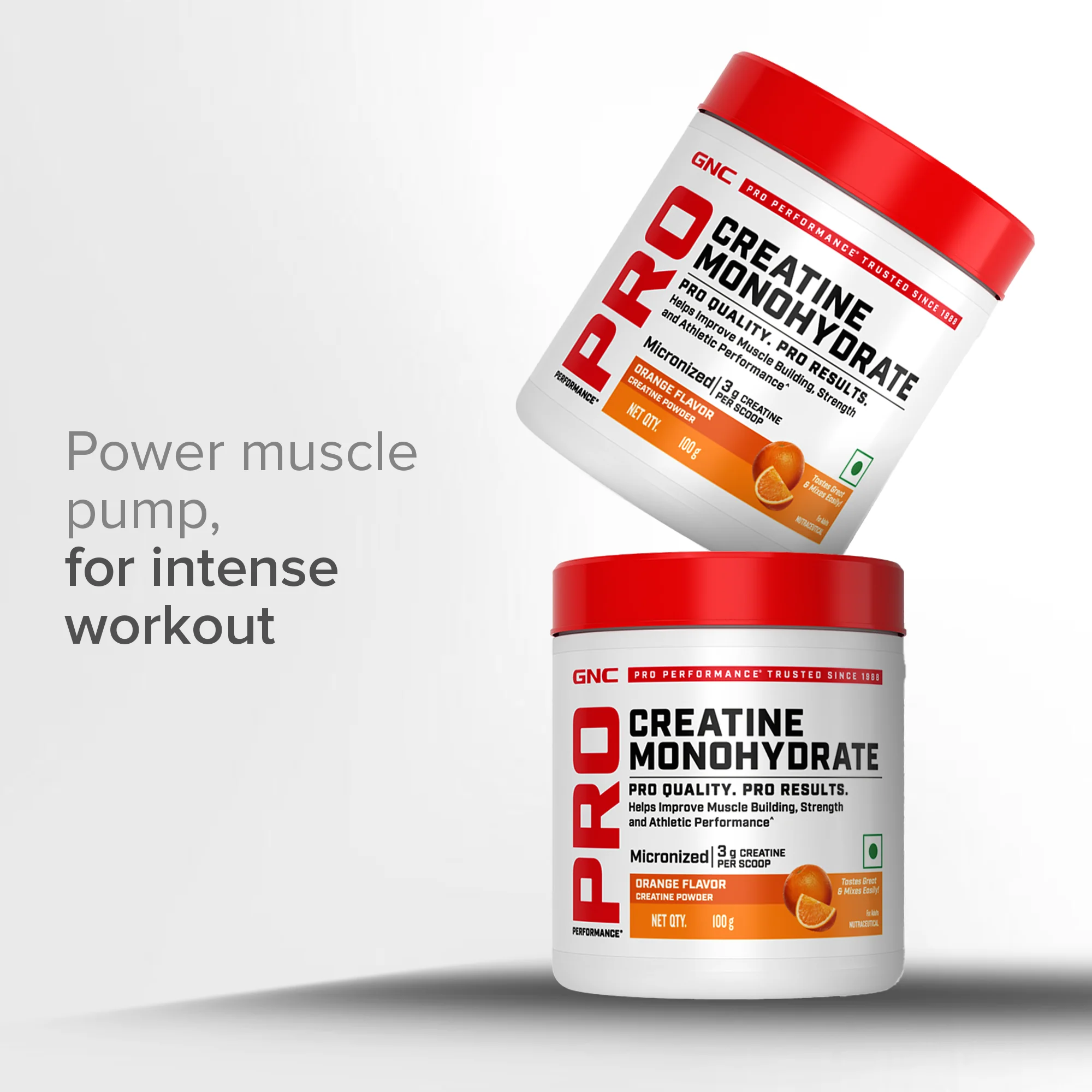 GNC Creatine Monohydrate With Steel Shaker (750ml)| 100gm | Orange | Boosts Athletic Performance | Fuels Skeletal Muscles | Supports Intense Workout | Promotes Cellular Hydration |Formulated In USA - Image 8