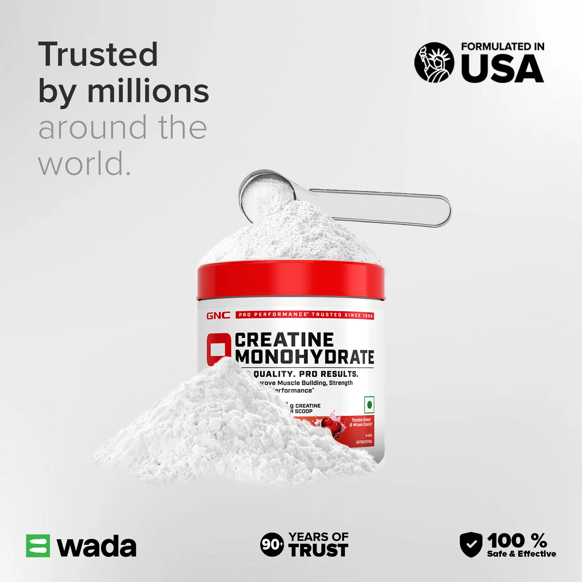 GNC Creatine Monohydrate With Steel Shaker (750ml)| 250gm | Cranberry | Boosts Athletic Performance | Fuels Skeletal Muscles | Supports Intense Workout | Promotes Cellular Hydration |Formulated In USA - Image 8