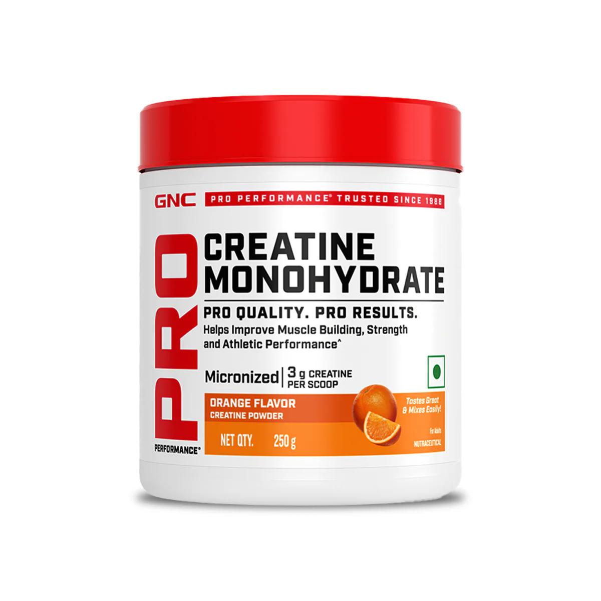 GNC Creatine Monohydrate With Steel Shaker (750ml)| 250gm | Orange | Boosts Athletic Performance | Fuels Skeletal Muscles | Supports Intense Workout | Promotes Cellular Hydration |Formulated In USA - Image 2