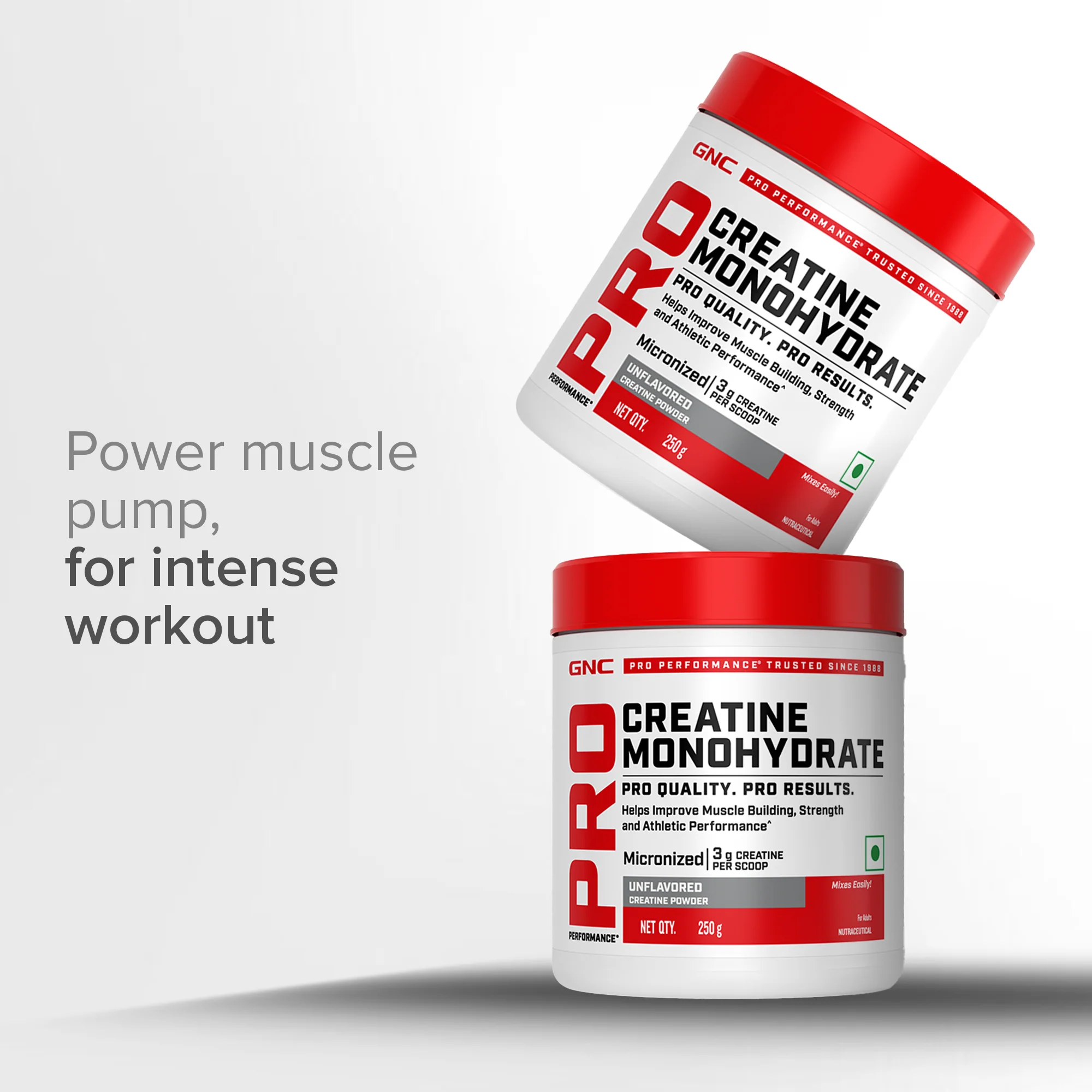GNC Creatine Monohydrate With Steel Shaker (750ml)| 250gm | Unflavoured | Boosts Athletic Performance | Fuels Skeletal Muscles | Supports Intense Workout | Promotes Cellular Hydration |Formulated In USA - Image 2