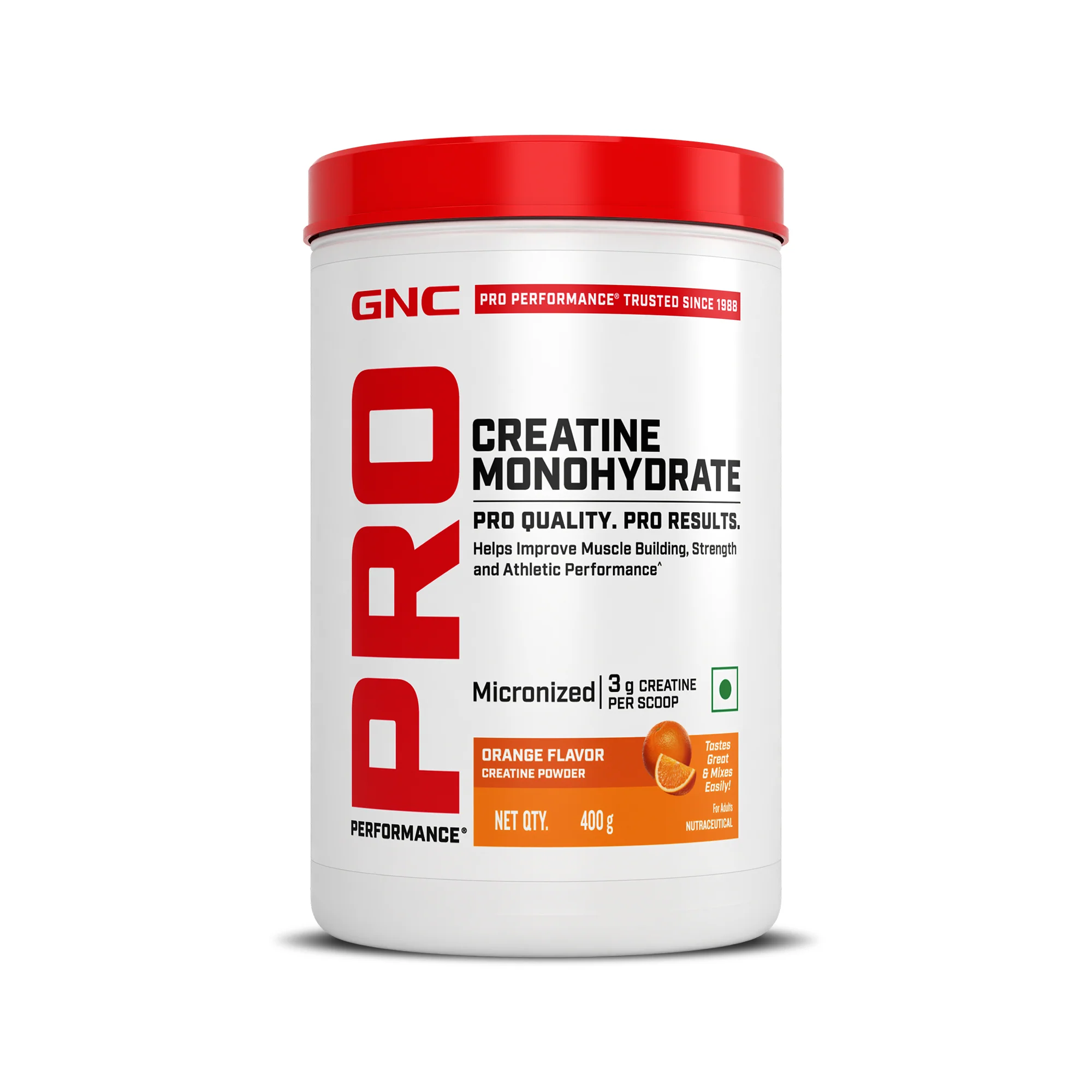 GNC Creatine Monohydrate With Steel Shaker (750ml)| 400gm | Orange | Boosts Athletic Performance | Fuels Skeletal Muscles | Supports Intense Workout | Promotes Cellular Hydration |Formulated In USA - Image 2