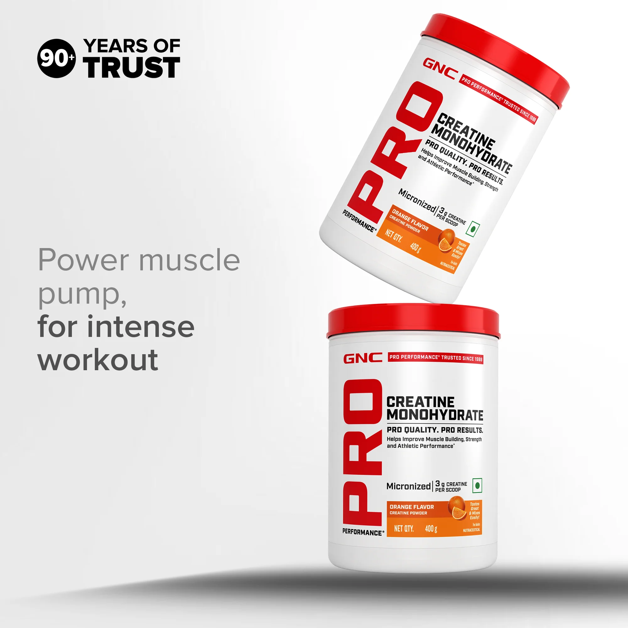 GNC Creatine Monohydrate With Steel Shaker (750ml)| 400gm | Orange | Boosts Athletic Performance | Fuels Skeletal Muscles | Supports Intense Workout | Promotes Cellular Hydration |Formulated In USA - Image 3