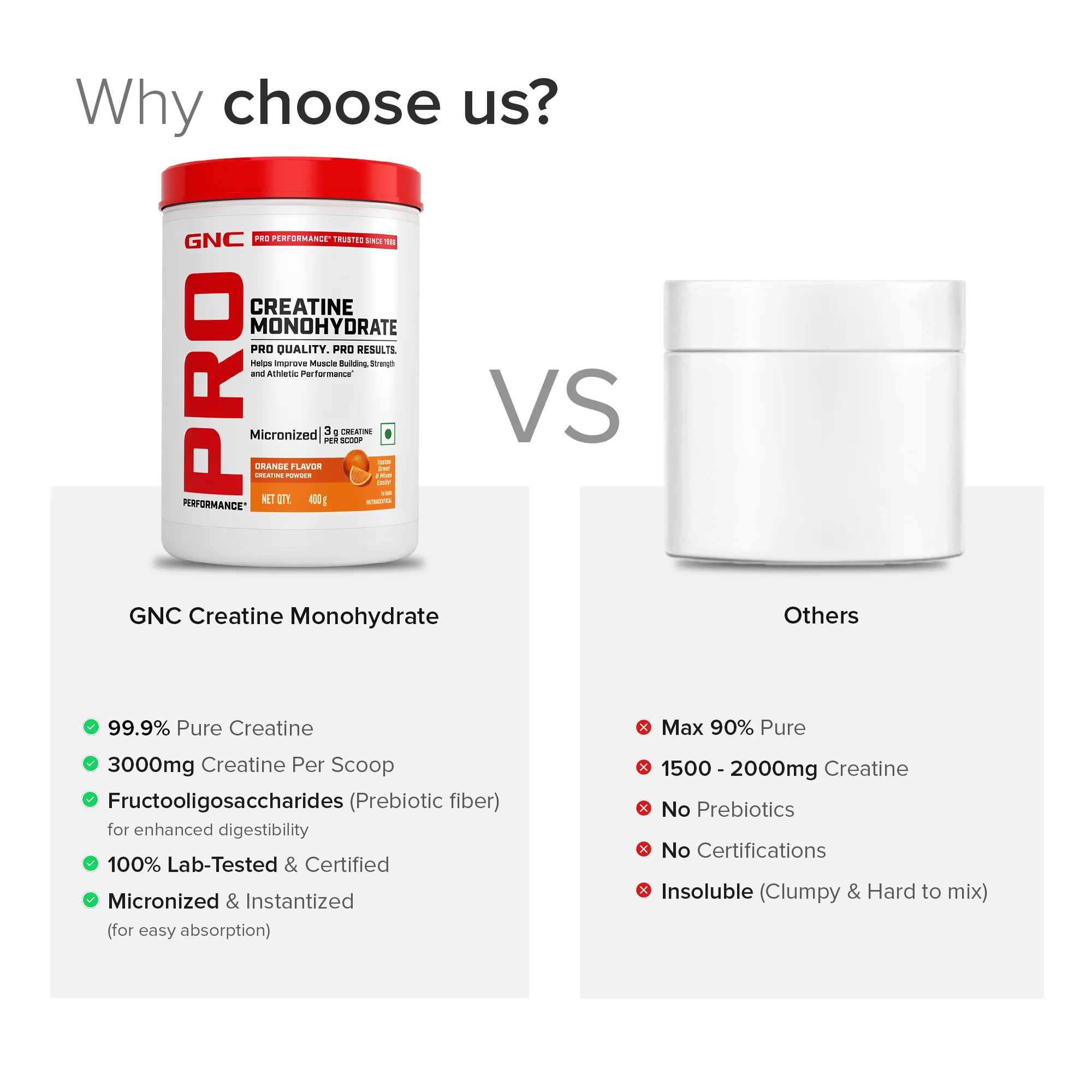 GNC Creatine Monohydrate With Steel Shaker (750ml)| 400gm | Orange | Boosts Athletic Performance | Fuels Skeletal Muscles | Supports Intense Workout | Promotes Cellular Hydration |Formulated In USA - Image 6