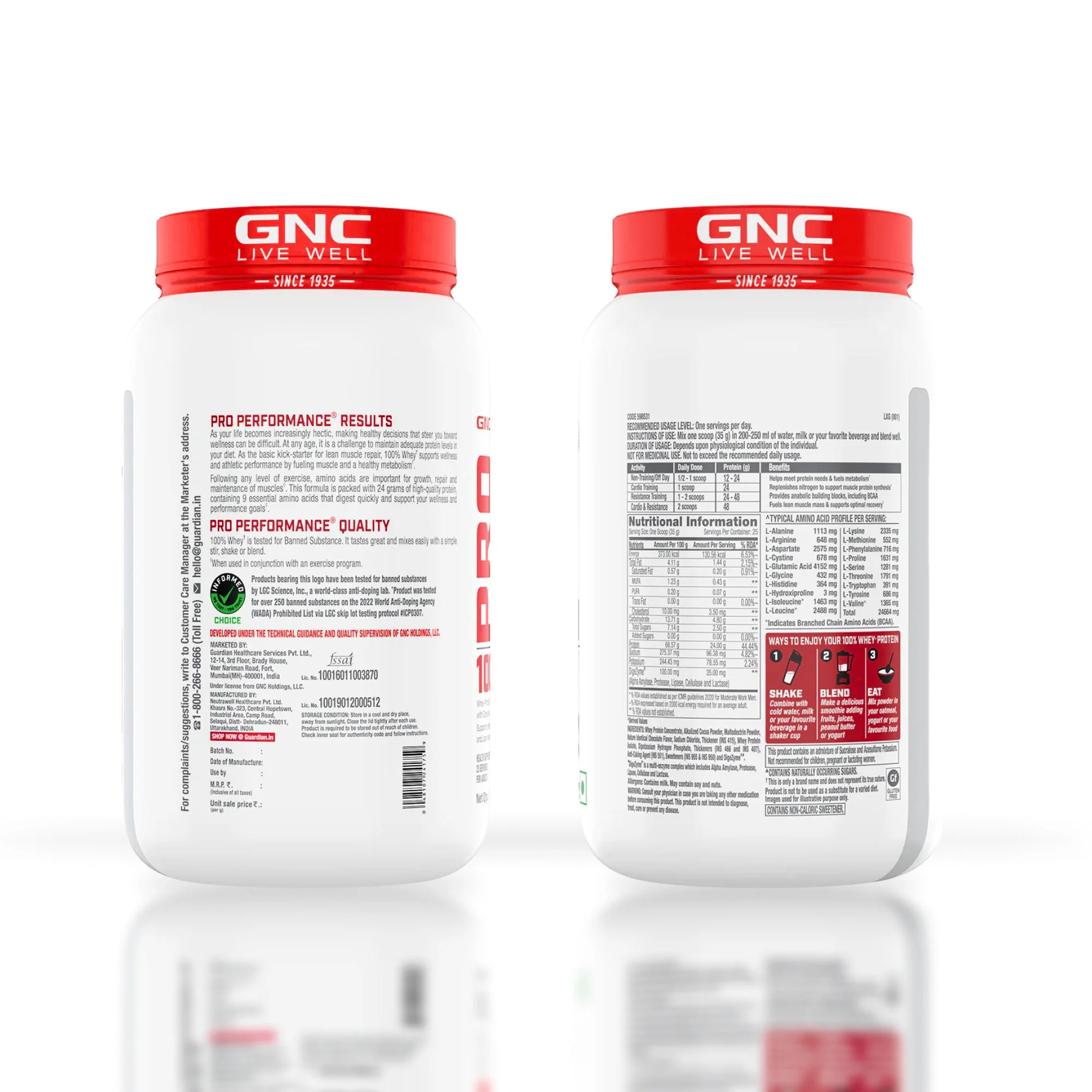 GNC Pro Performance 100% Whey Chocolate Supreme + Creatine Monohydrate Combo - Builds Lean Muscles | Promotes Faster Recovery | Boosts Athletic Performance | Hydrates Muscle Cells | 2lbs / 100gm Combo - Image 5