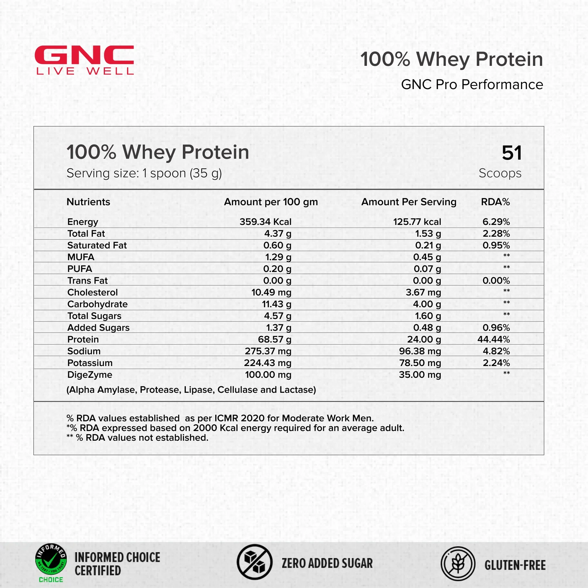 GNC Pro Performance 100% Whey Cookie & Cream + Creatine Monohydrate Combo - Builds Lean Muscles | Promotes Faster Recovery | Boosts Athletic Performance | Hydrates Muscle Cells | 4lbs / 250gm Combo - Image 9