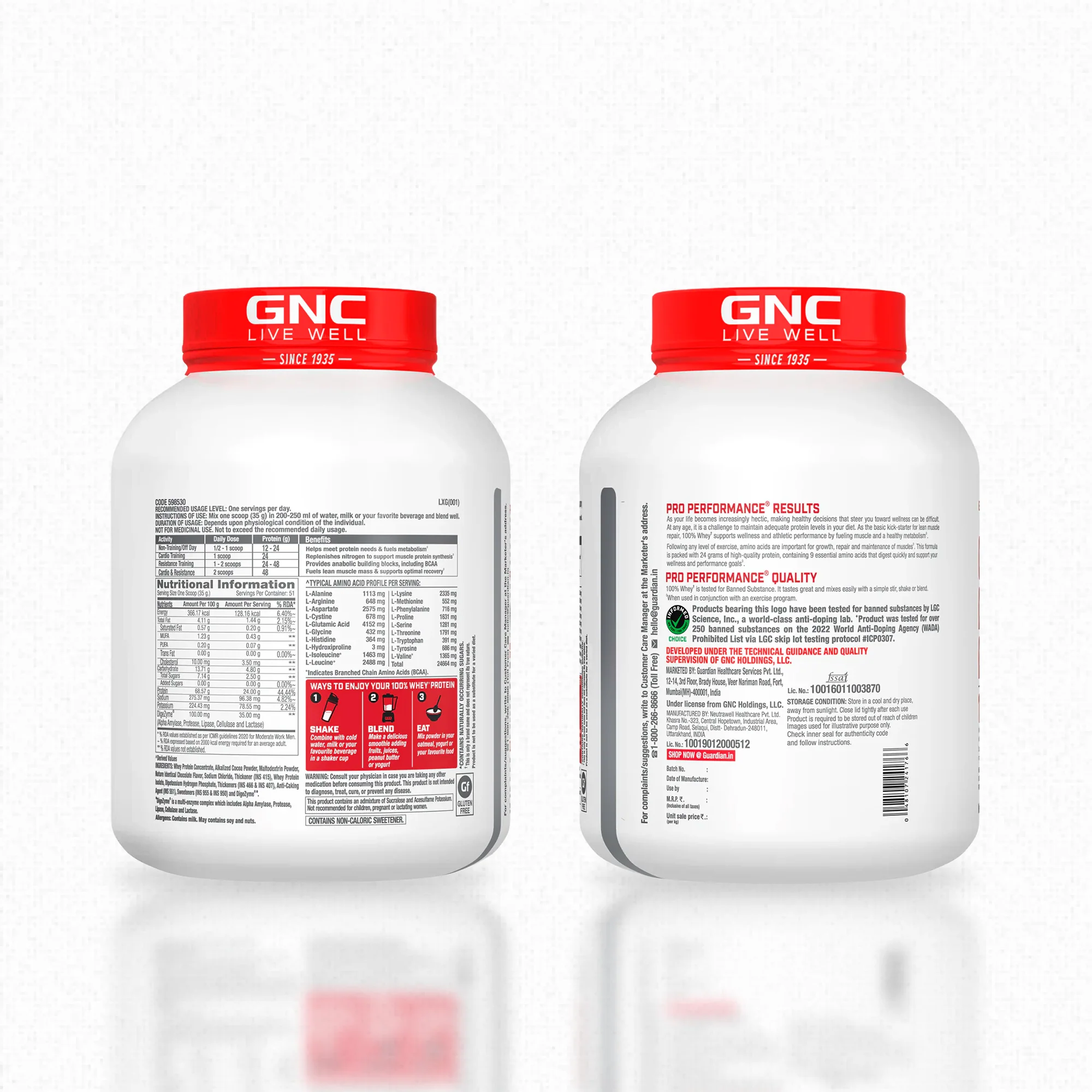 GNC Pro Performance 100% Whey Protein Powder & Steel Shaker (Chocolate Supreme, 4 lbs with Shaker) - Image 5
