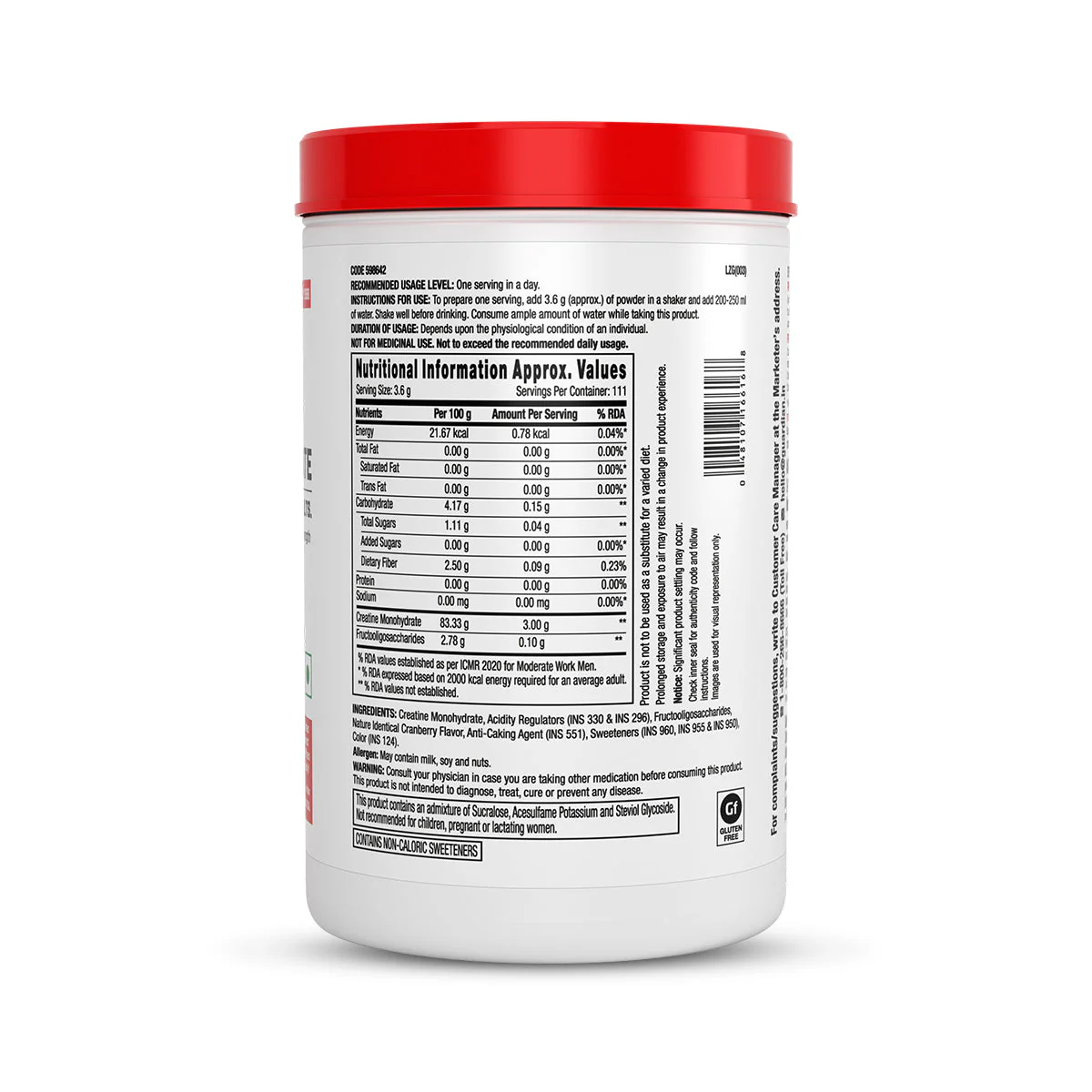 GNC Pro Performance Creatine Monohydrate | 400 gm | Boosts Athletic Performance | Micronized & Instantized | Fuels Muscles | Provides Energy Support for Heavy Workout | Cranberry - Image 8