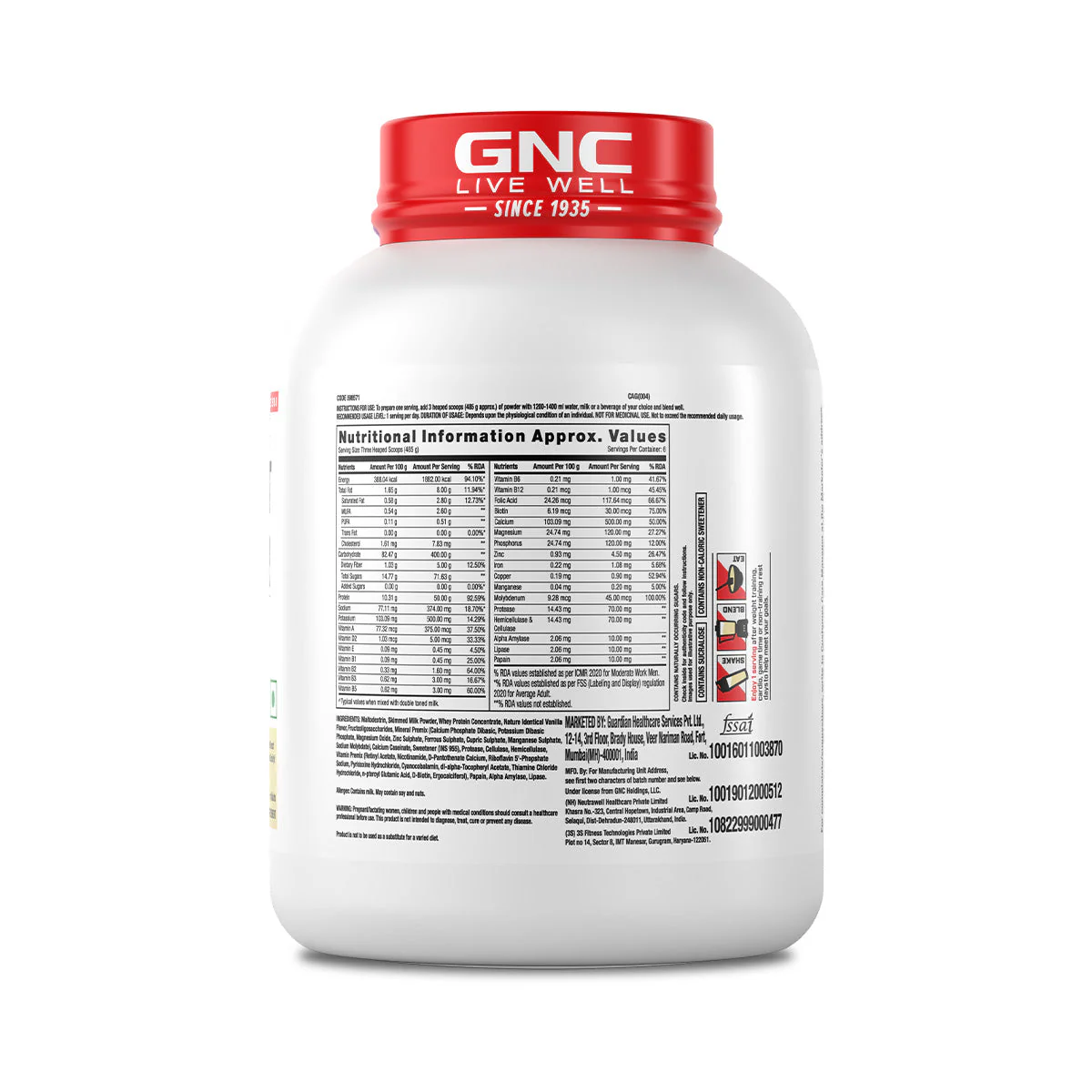 GNC Pro Performance Weight Gainer & Steel shaker Combo | 3 Kg | Vanilla Ice cream - Image 11