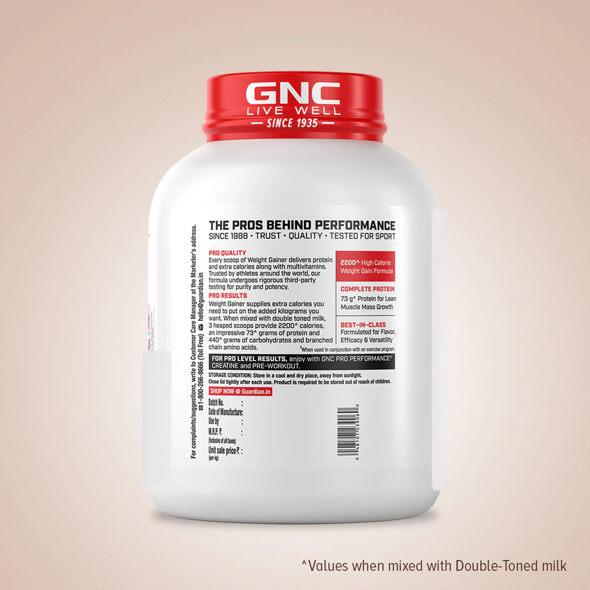 GNC Pro Performance Weight Gainer & Steel shaker Combo | 3 Kg | Vanilla Ice cream - Image 8