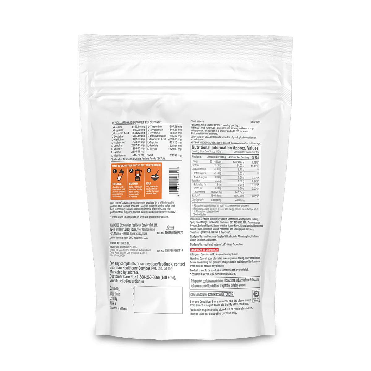 GNC SELECT ADVANCED WHEY - Image 18