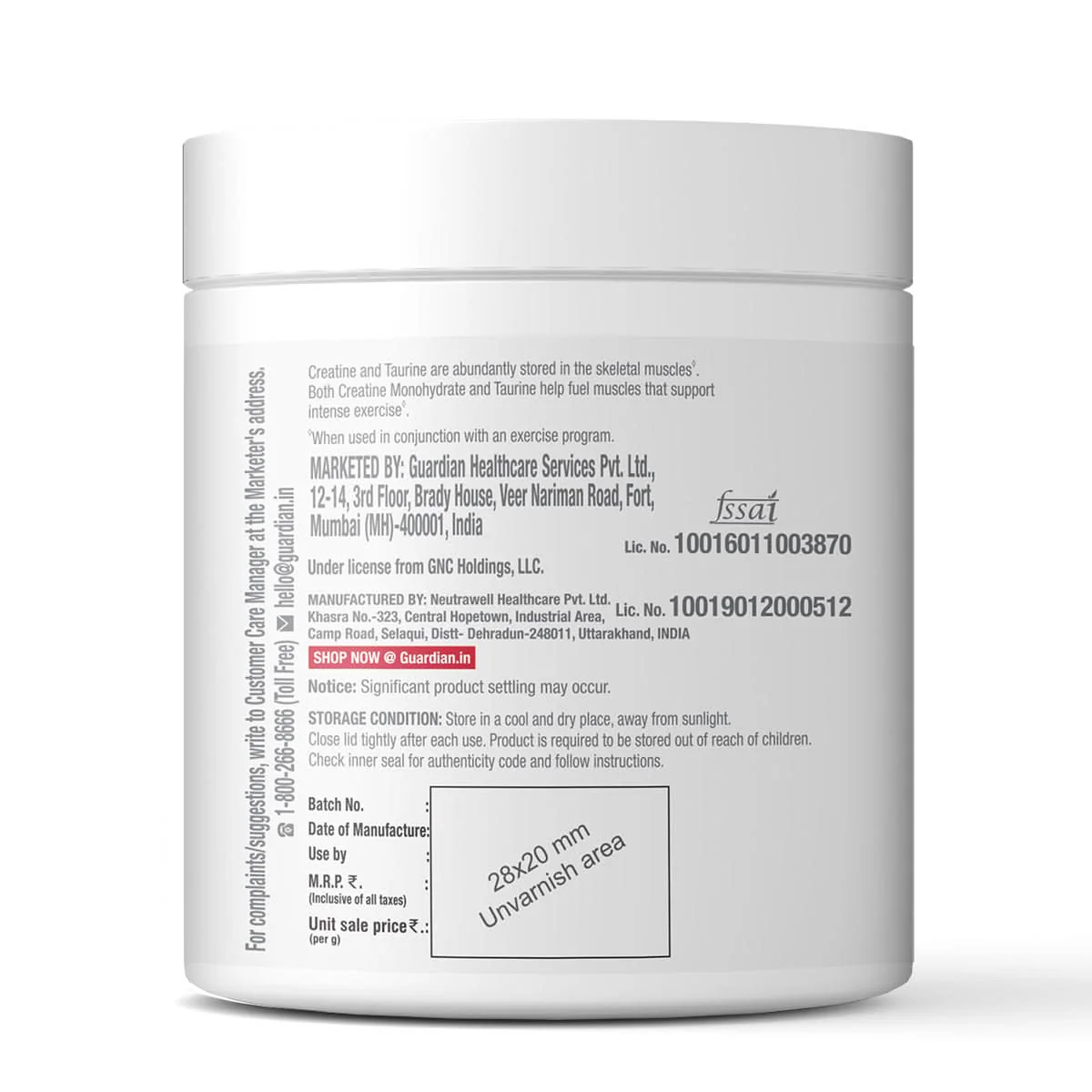 GNC Select Creatine & Taurine - Image 24