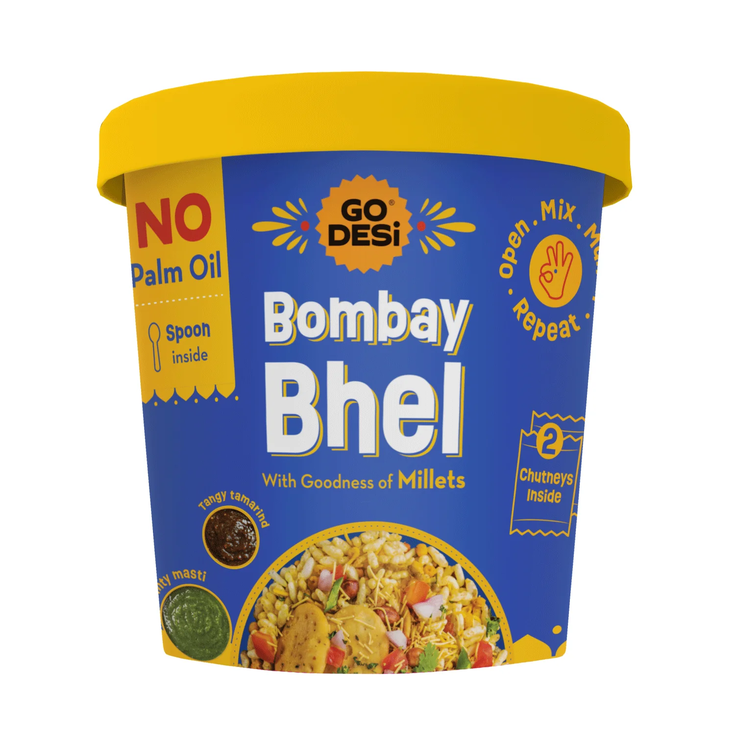 GO DESi - Bombay Bhel | Bhel Puri | Indian Snacks | Street Food | 100gms - Image 28