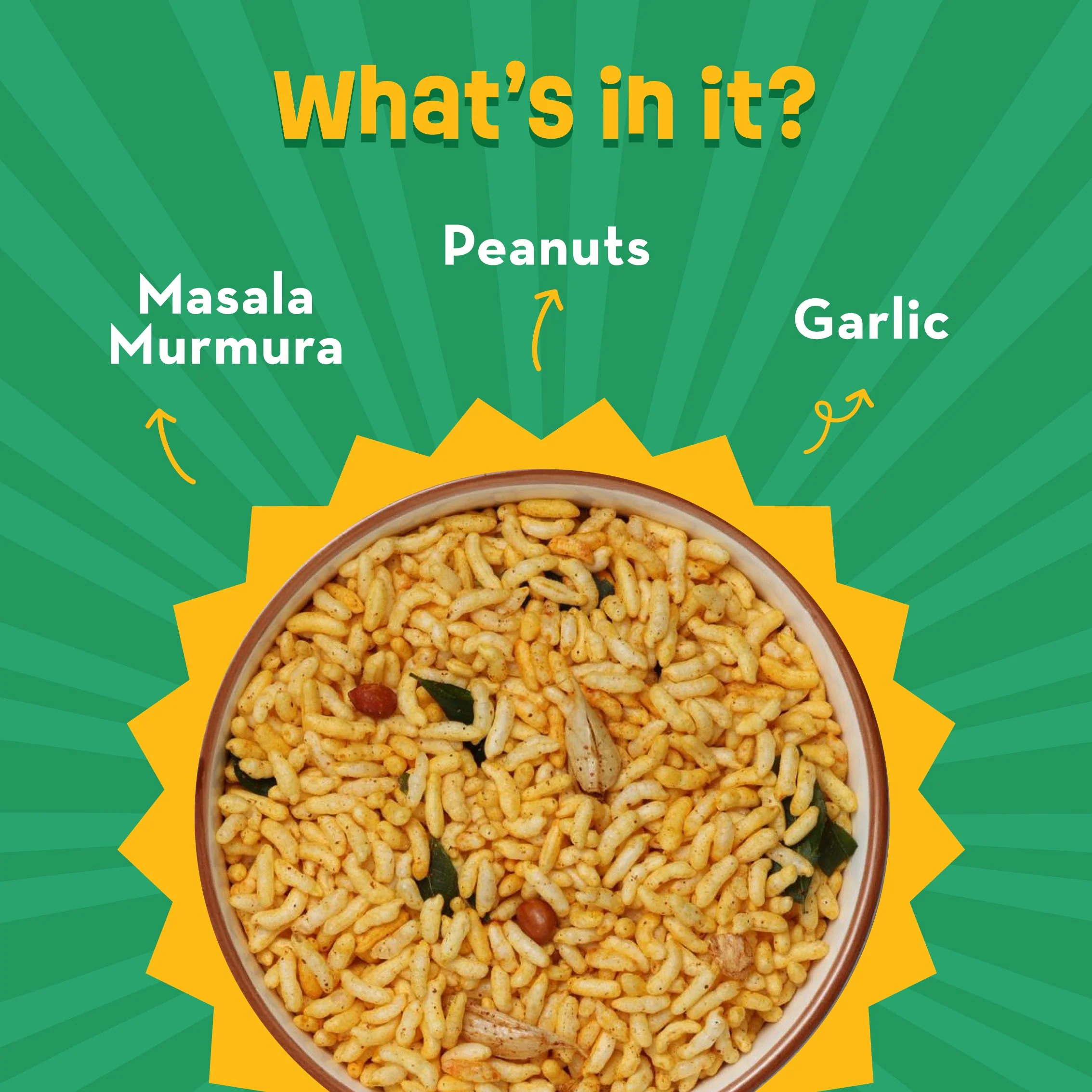 GO DESi - Garlic Masala Murmura | Pack of 3 | No Palm Oil | Indian Snacks | Street Food | 100 gms - Image 10