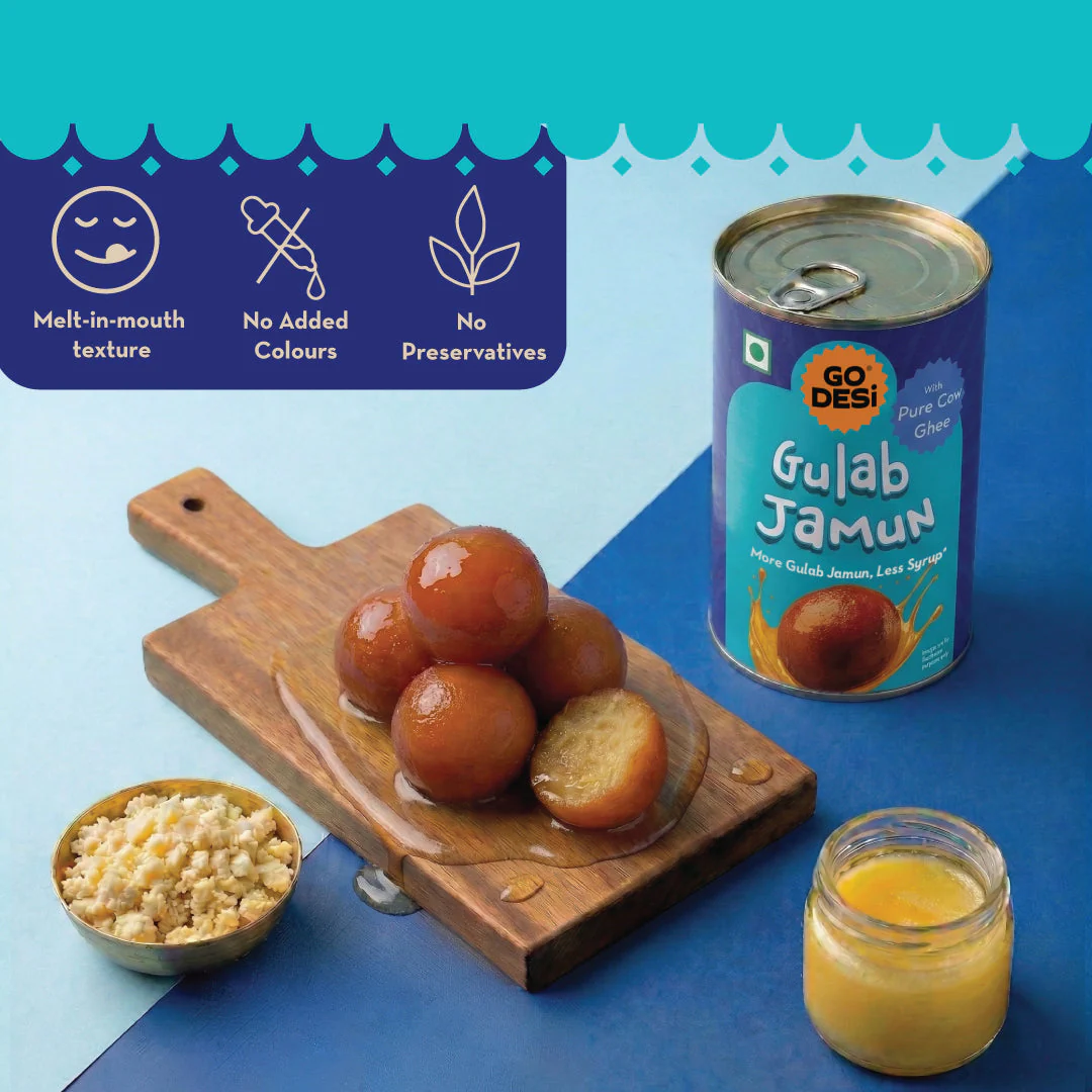 GO DESi - Gulab Jamun | Made with Pure Cow Ghee | Indian Sweets | Classic sweets | Sweets Gift Pack | 500 grams - Image 3