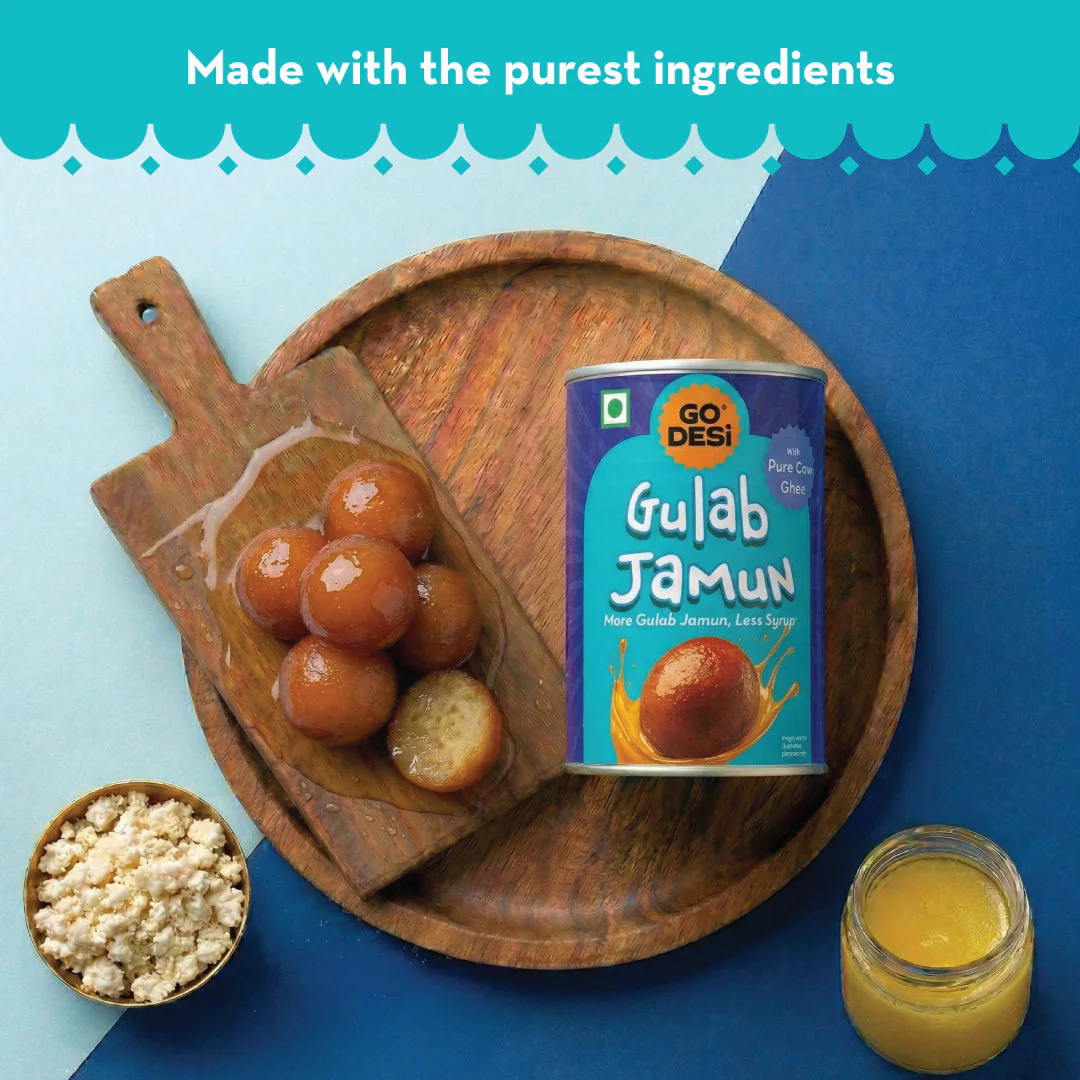 GO DESi - Gulab Jamun | Made with Pure Cow Ghee | Indian Sweets | Classic sweets | Sweets Gift Pack | 500 grams - Image 4