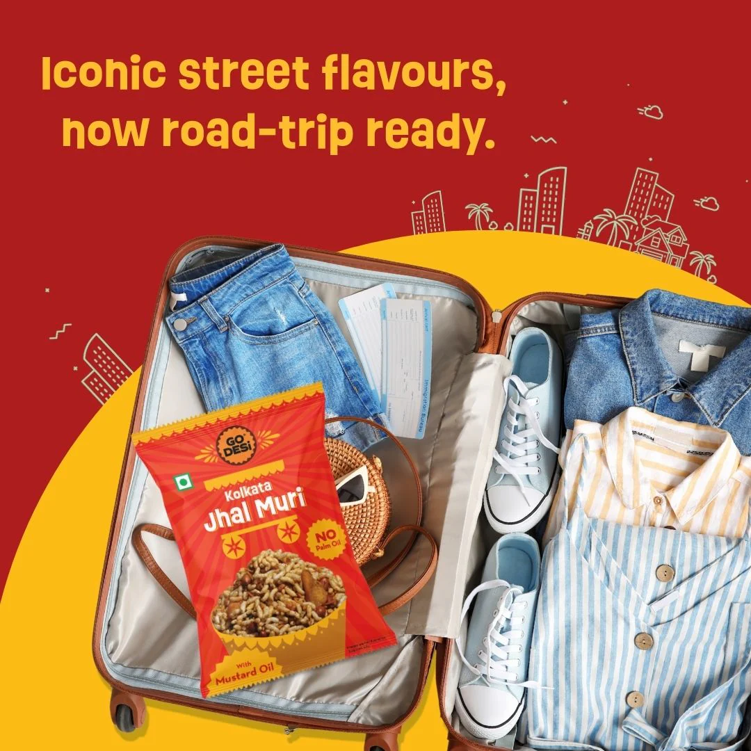 GO DESi - Kolkata Jhal Muri | Pack of 3 | Jhalmuri | No Palm Oil | Indian Snacks | Street Food | 100 gms - Image 6