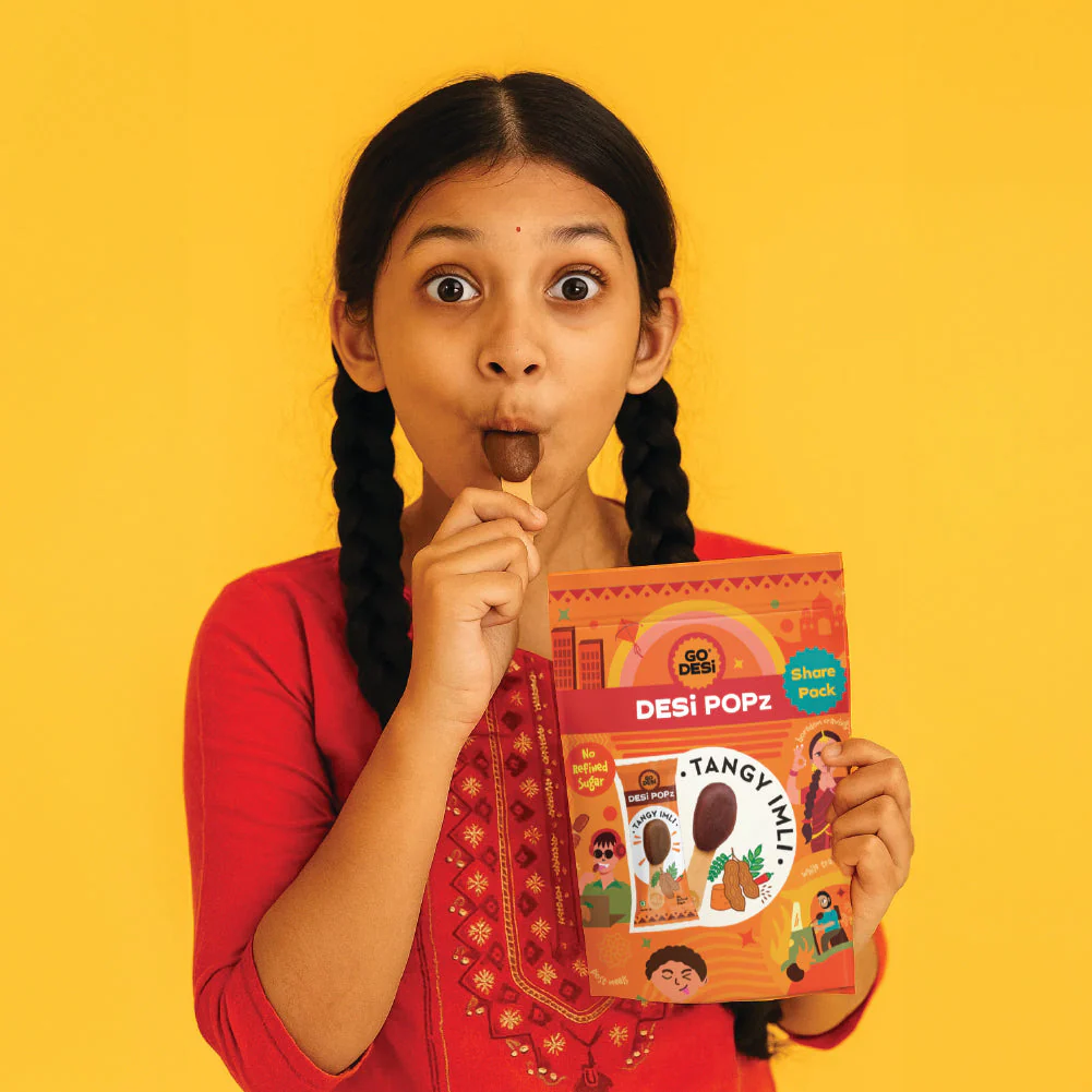 GO DESi Popz - Tangy Imli Popz | Tamarind & Jaggery Candy | Imli Toffee | Lollipop | Digestive Candy | Indian Snacks | 8 Pieces - Image 5