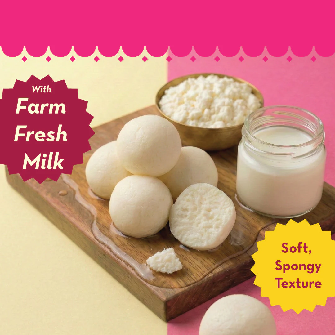 GO DESi - Rasgulla | Made with Farm Fresh Milk | Indian Sweets | Classic sweets | Sweets Gift Pack | 500 grams - Image 3