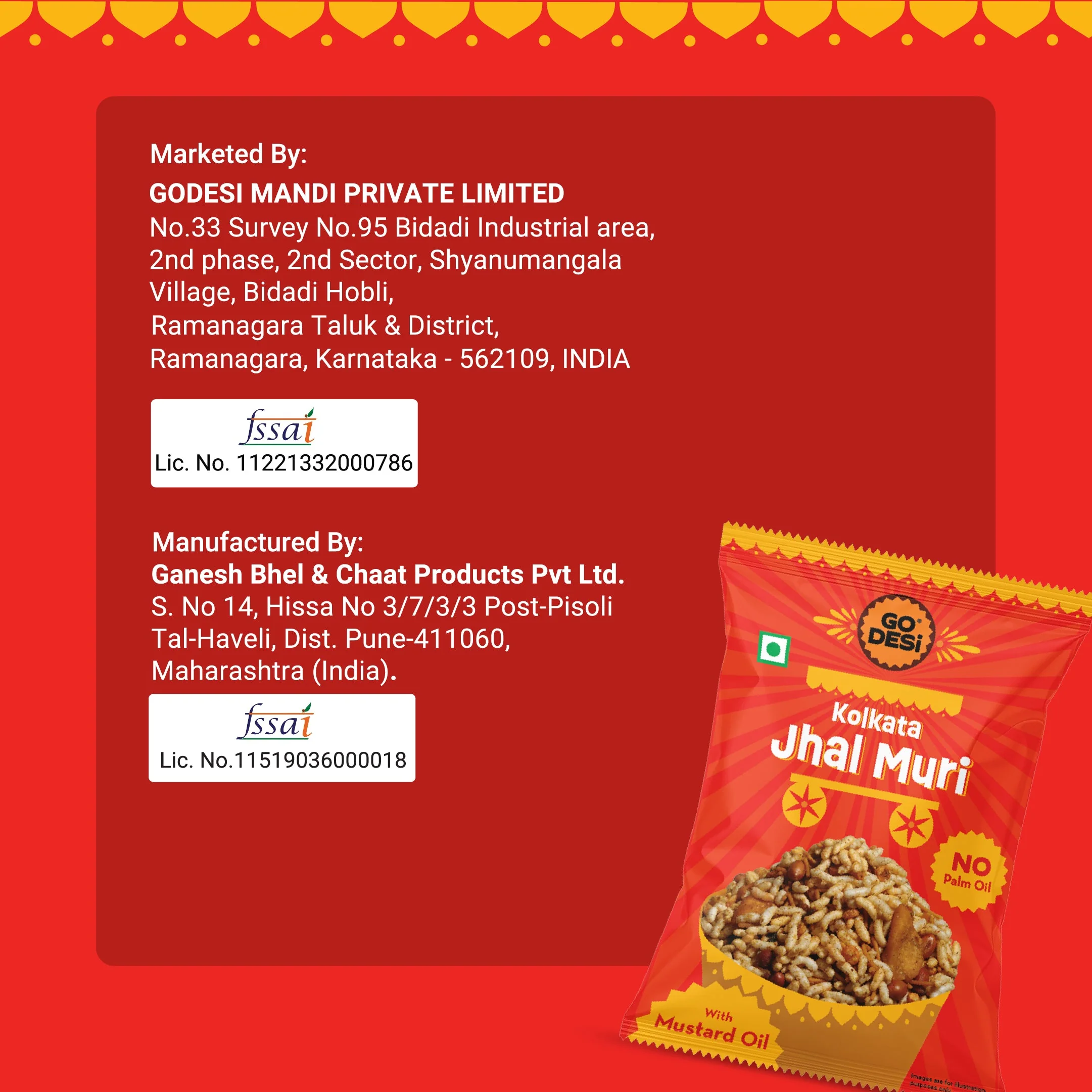 GO DESi - Street Snacks Combo | Kolkata Jhalmuri, Bombay Bhel & Garlic Masala Murmura | Pack of 3 | No Palm Oil | Indian Snacks | Street Food - Image 27