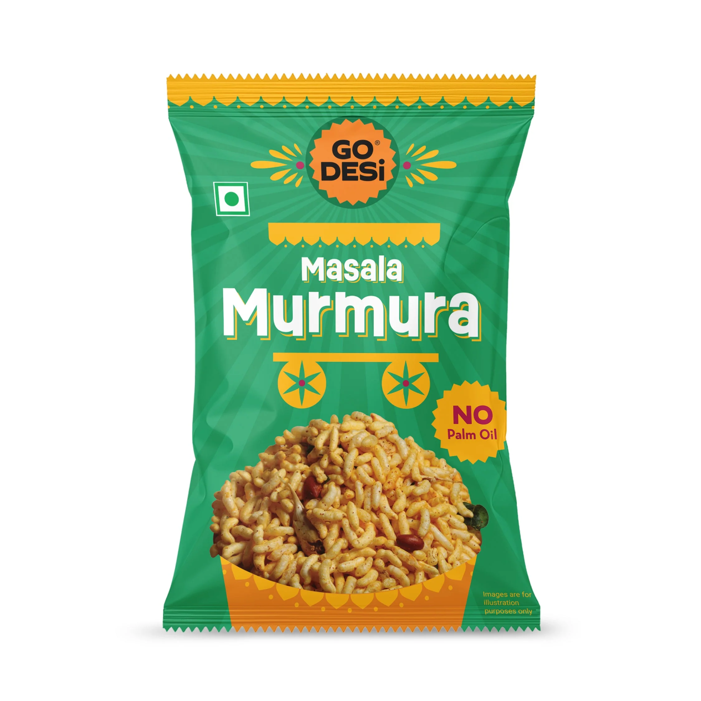 GO DESi - Street Snacks Combo | Kolkata Jhalmuri, Bombay Bhel & Garlic Masala Murmura | Pack of 3 | No Palm Oil | Indian Snacks | Street Food - Image 5