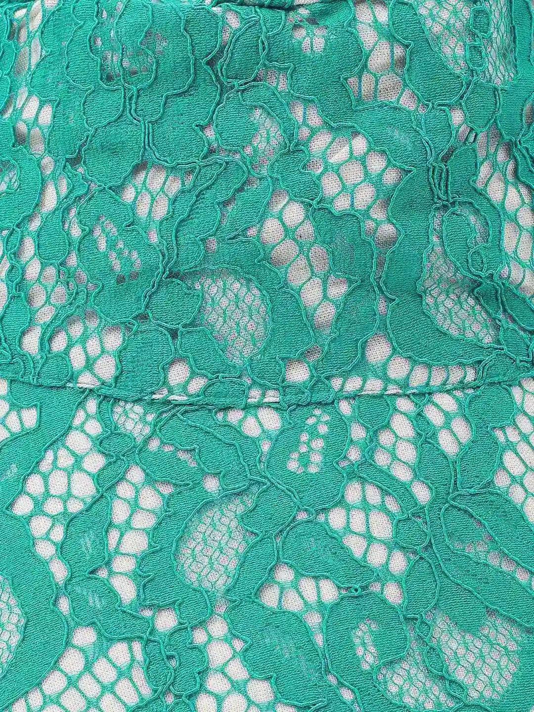 Godly Green Lace Fabric Women Bucket Hat For Summer Fun - Image 3