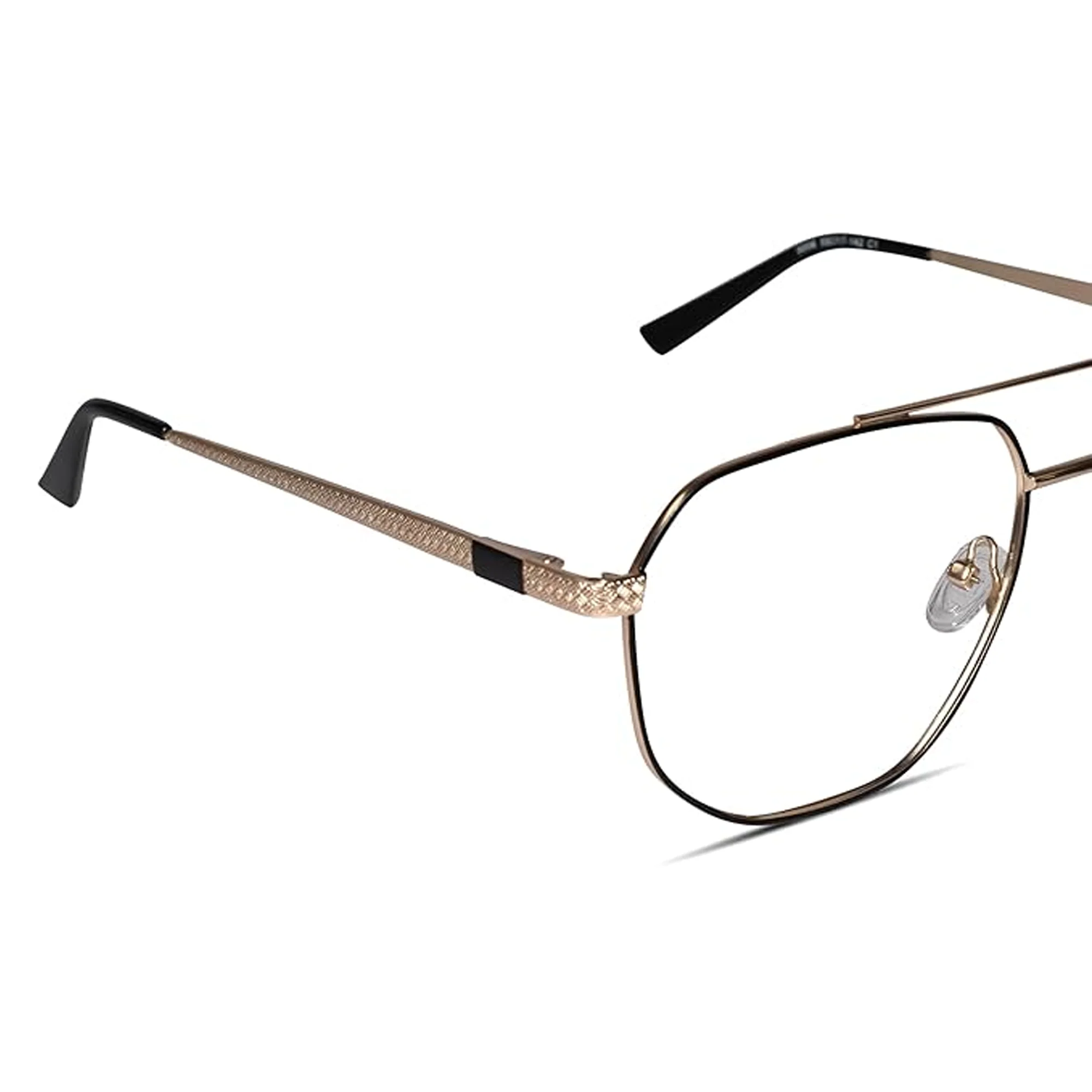 Gold Aviator Eyeglasses For Men - Image 3