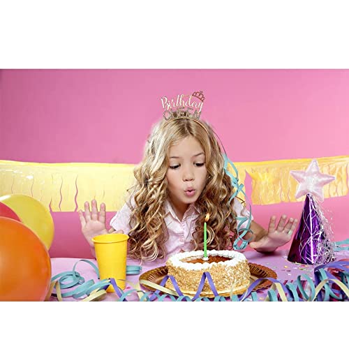 Gold Birthday Queen Free Size Headband Crown Tiara - Image 4
