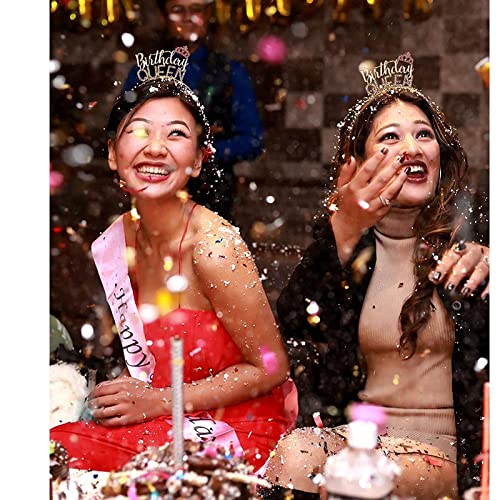 Gold Birthday Queen Free Size Headband Crown Tiara - Image 5