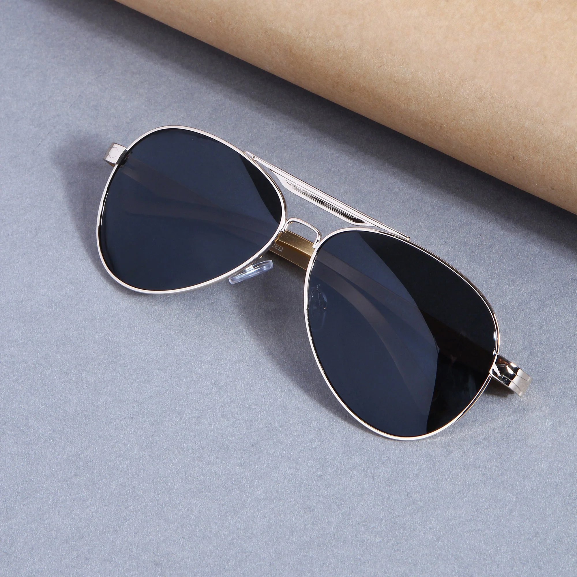 Gold Black BS80508 Aviator Sunglasses - Image 5