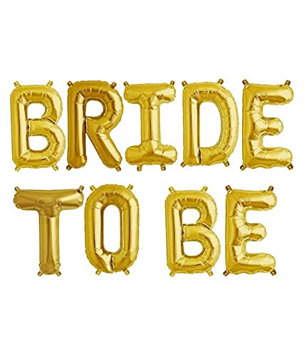 Gold Bride To Be Foil Balloon Letters Alphabets Set