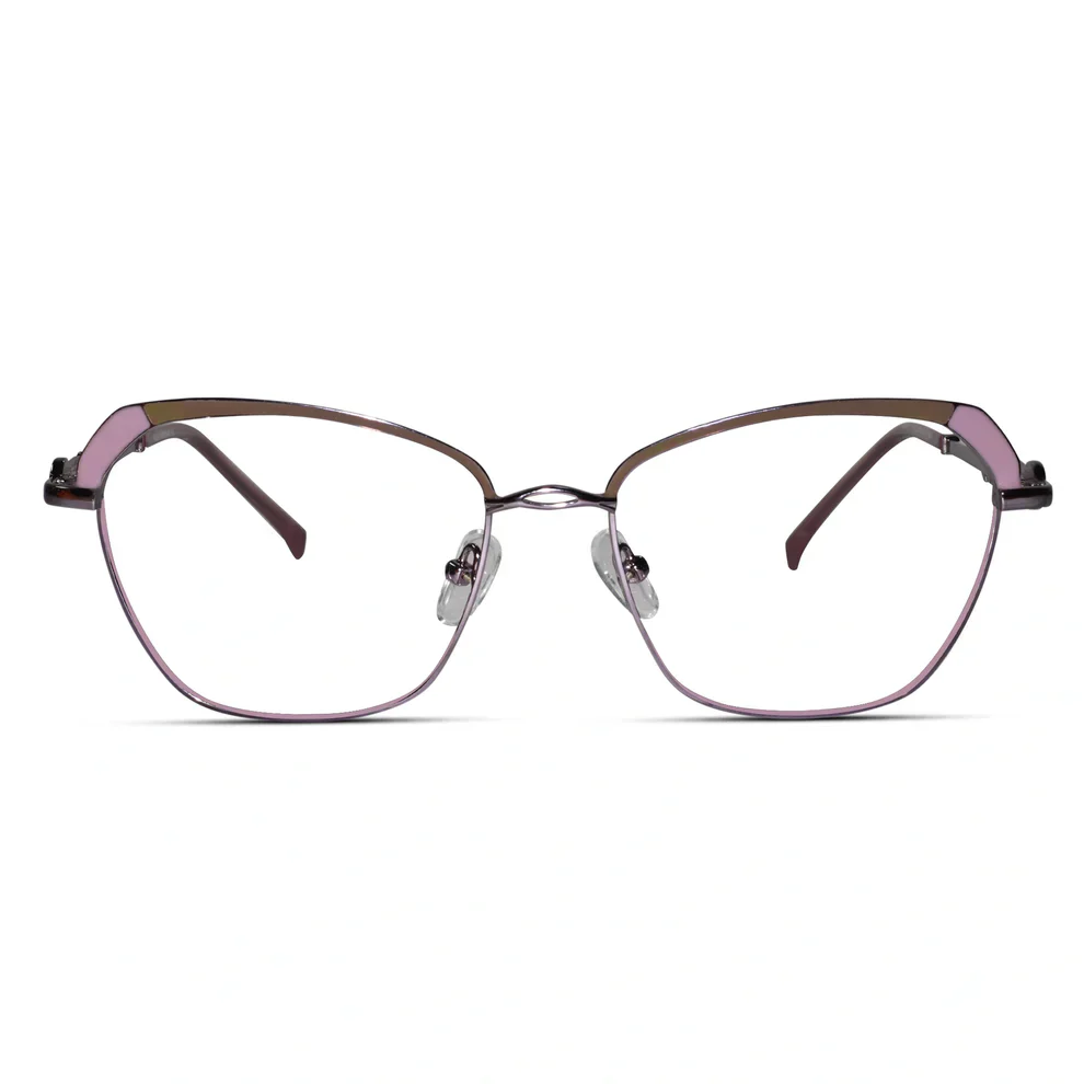 Gold Designer Rimless Cat eye Eyeglasses For Women - Image 5