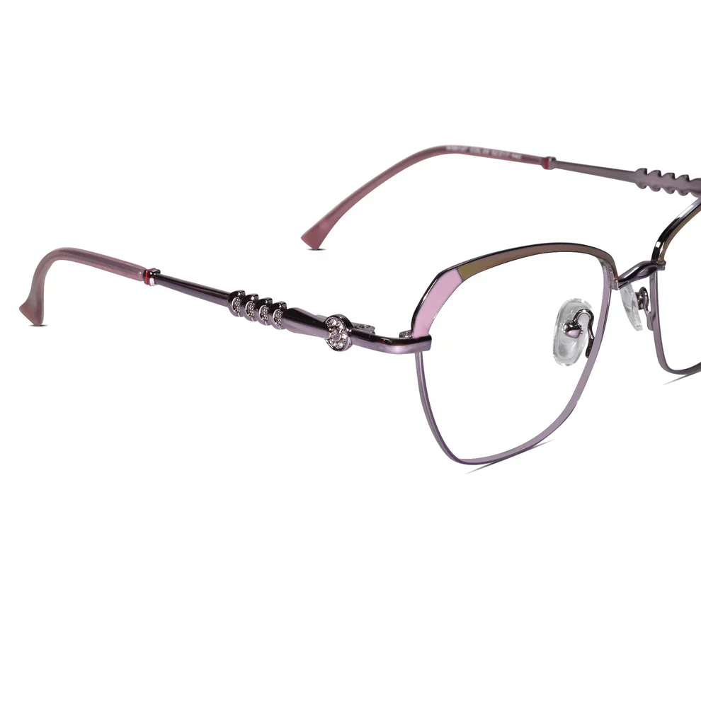Gold Designer Rimless Cat eye Eyeglasses For Women - Image 6