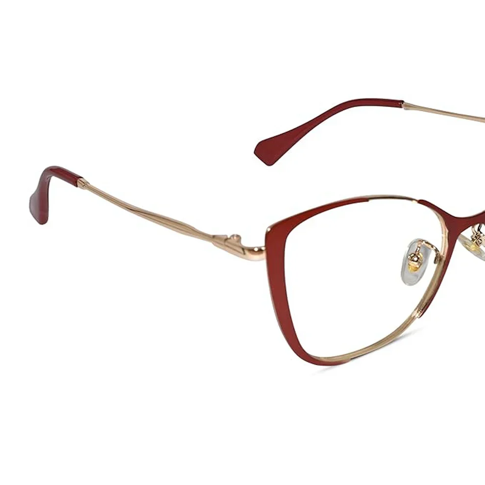 Gold Green Cat eye Eyeglasses for women - Image 13