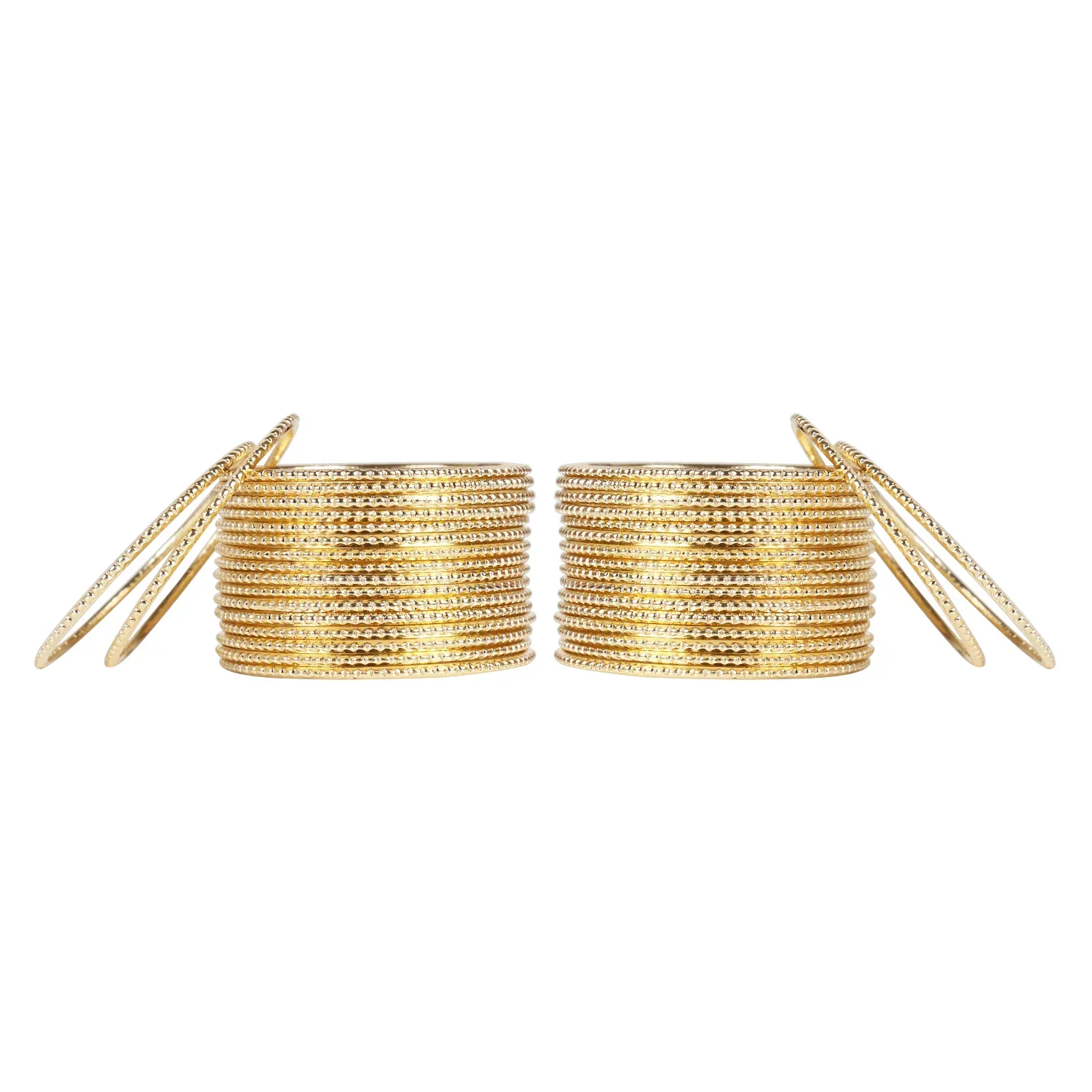 Gold Metal Bangles Set (36 Pcs) – Timeless Ethnic Jewelry - Image 2