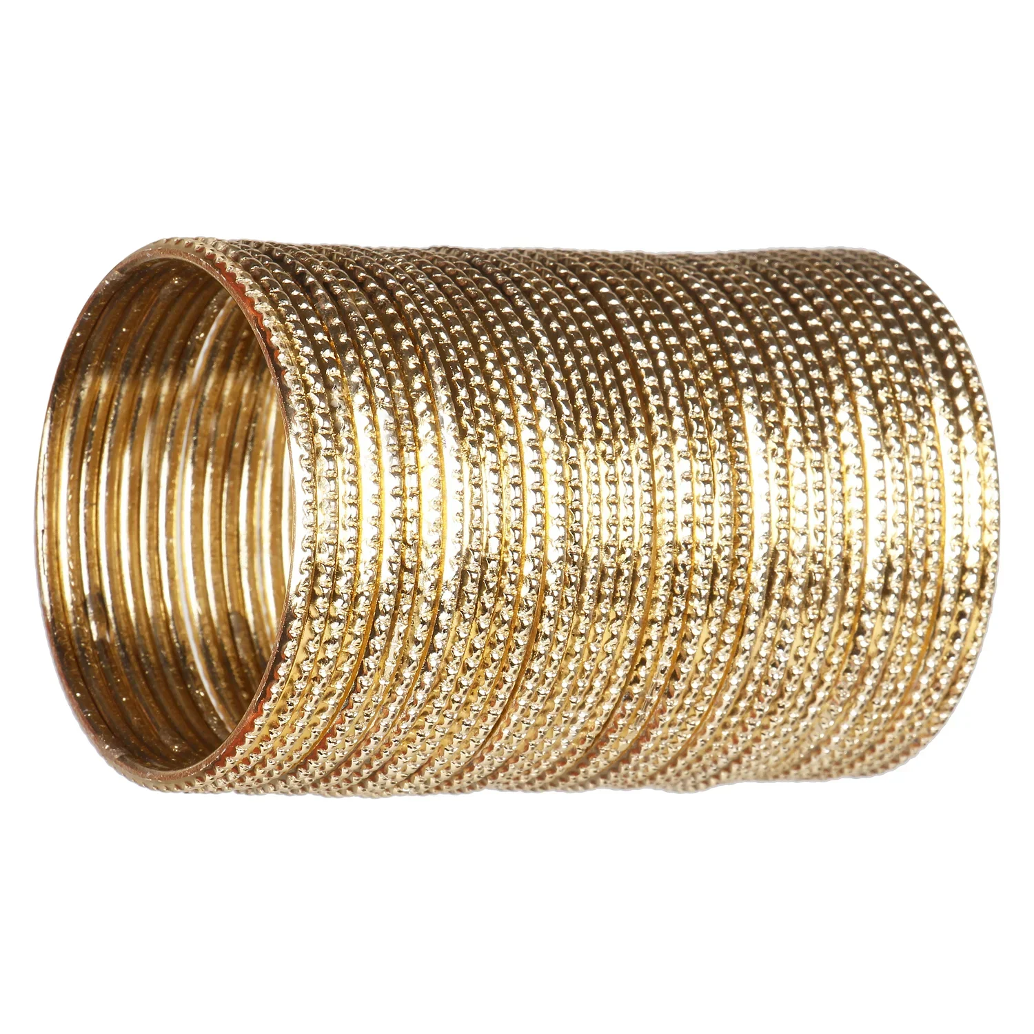 Gold Metal Bangles Set (36 Pcs) – Timeless Ethnic Jewelry - Image 4