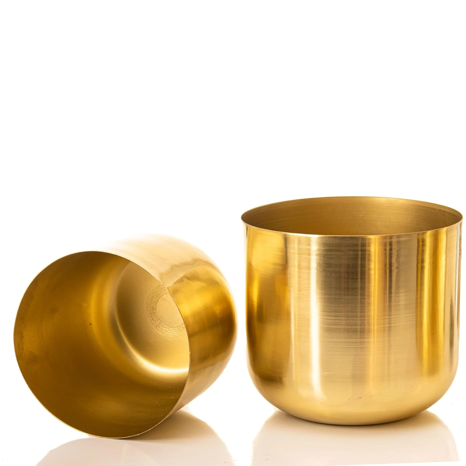 Gold Metal Planters | Big Planter & Small Planter - Image 5