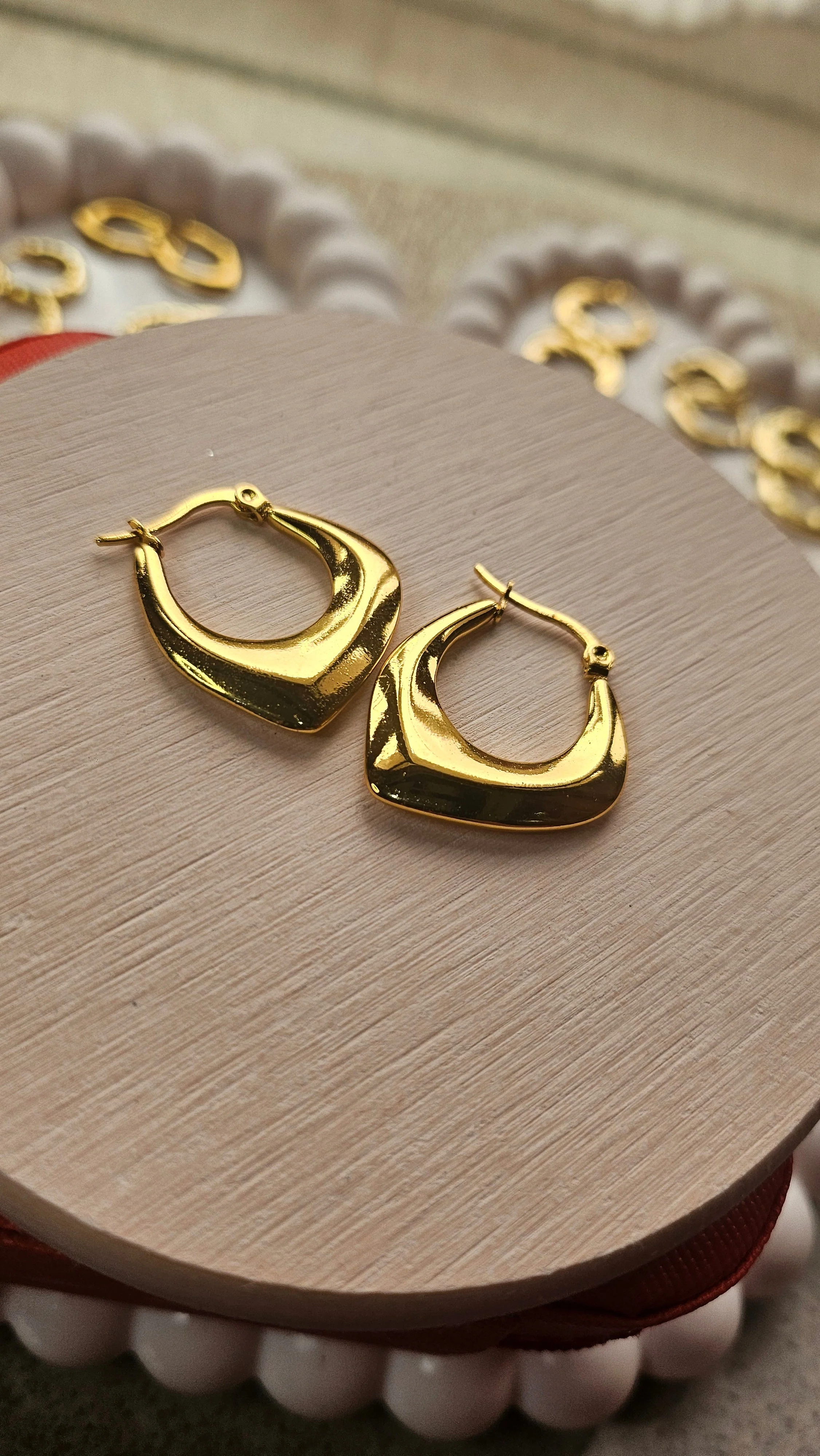 Gold Modern Hoop Earrings