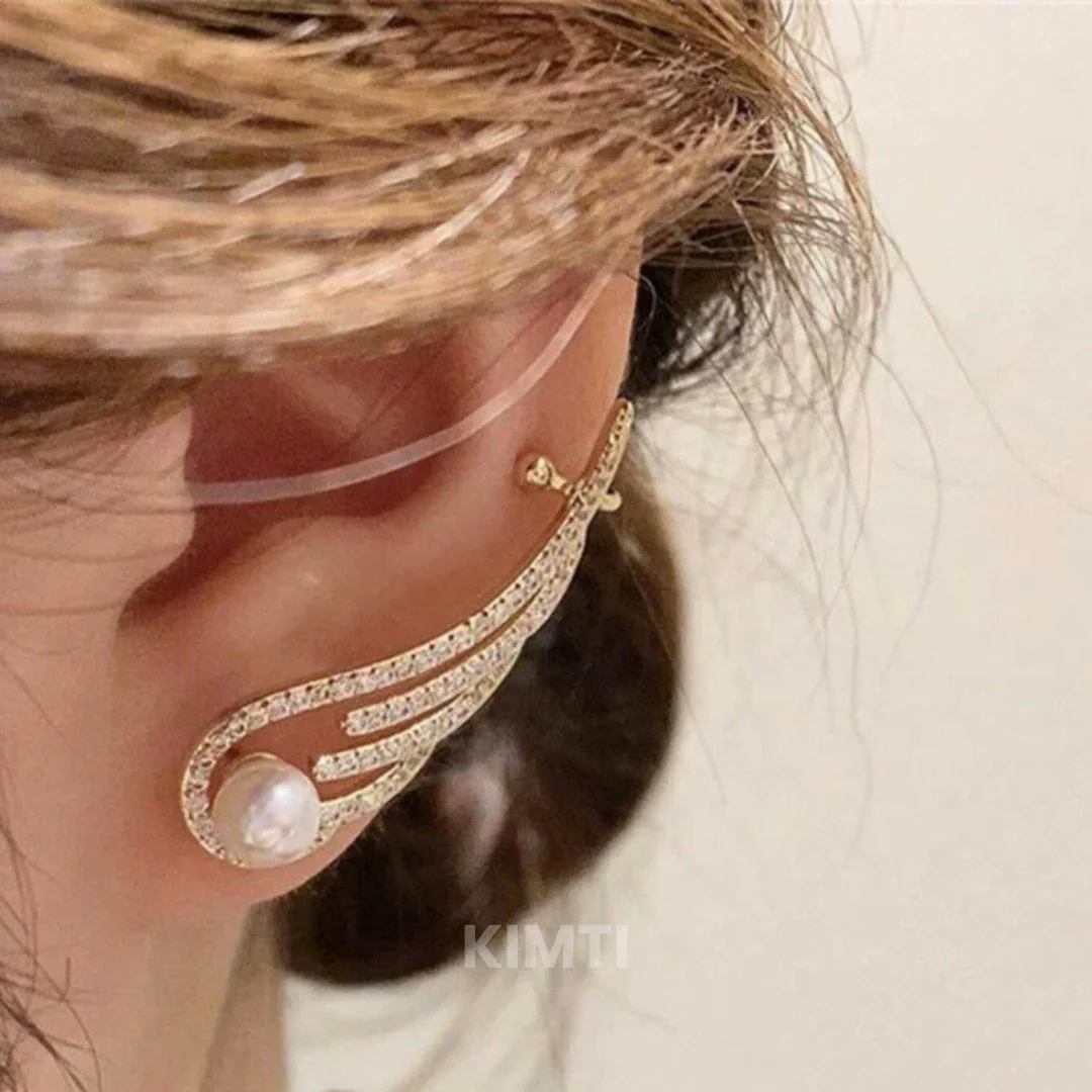 Gold Pearl-Beaded Studs Earring - Only One Side - Image 3