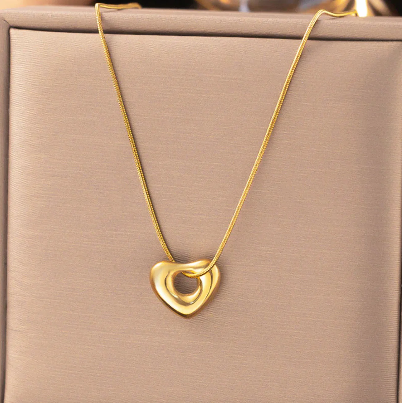 Gold Plated Anti Tarnish Stainless Steel Heart Themed Pendant