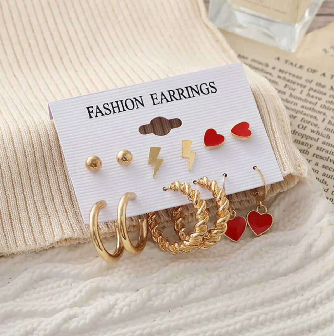 Gold-Plated Hoop Earrings Combo of 6 For Women - Image 2