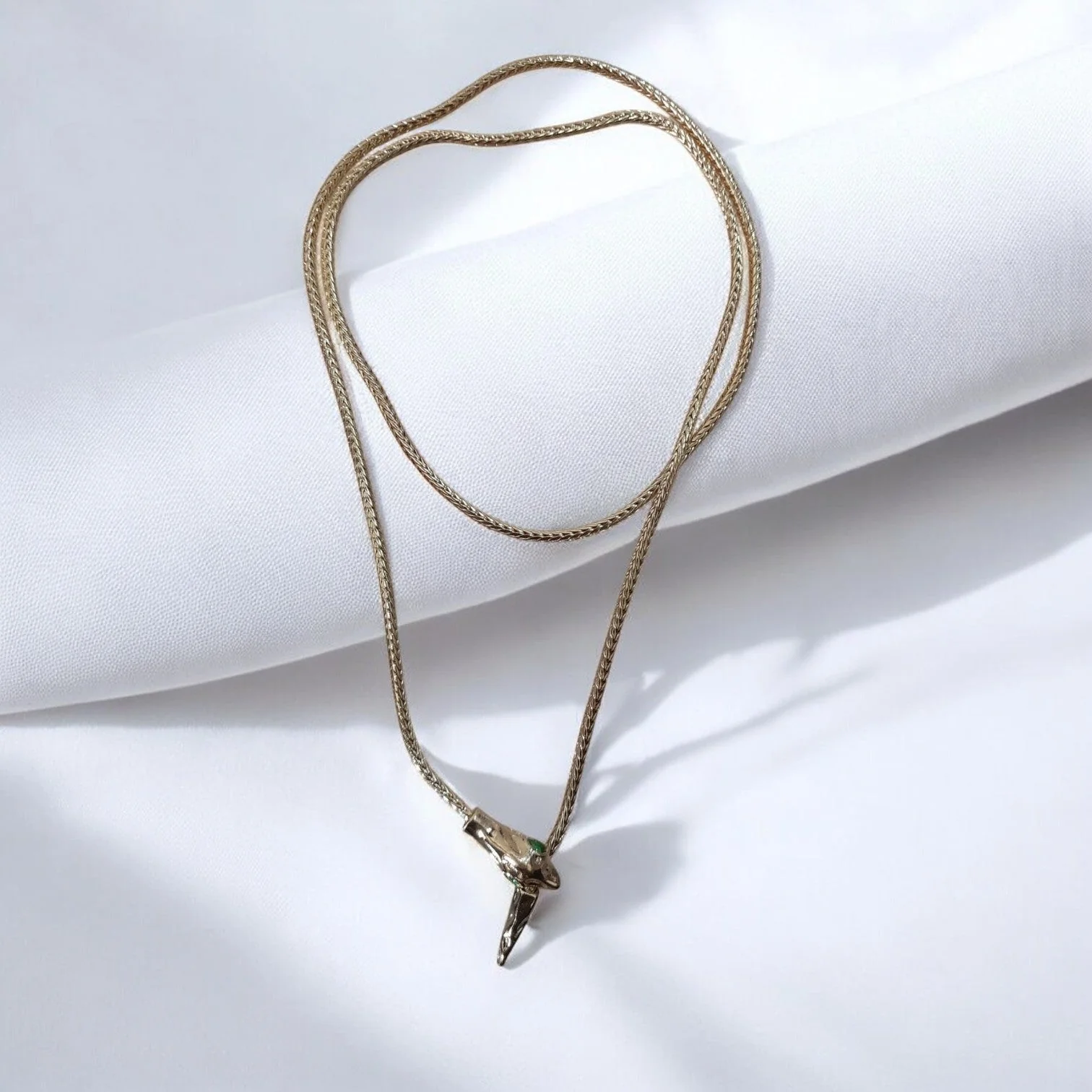 Gold-Plated Luxe Snake Necklace