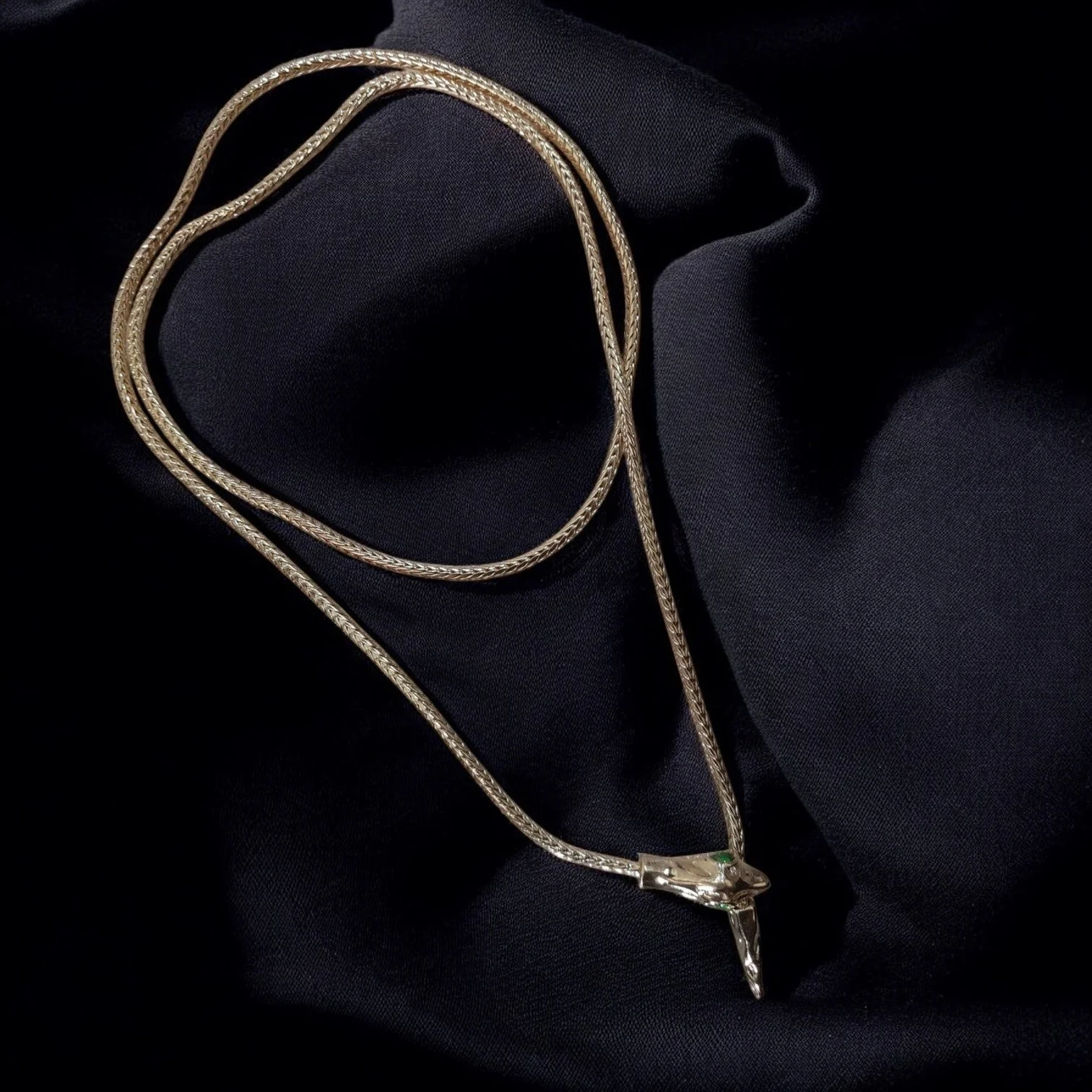 Gold-Plated Luxe Snake Necklace - Image 2