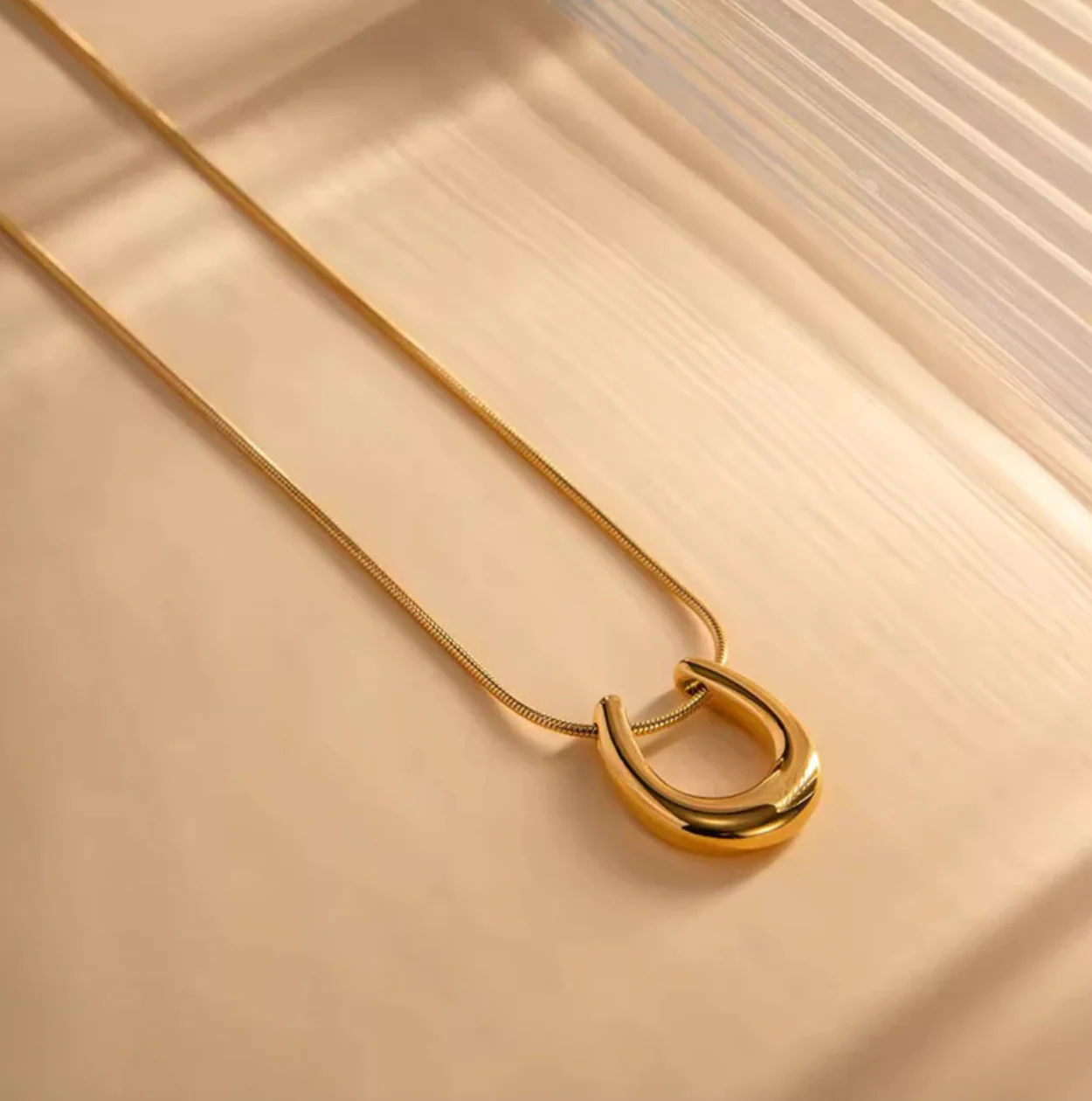 Gold-Plated Stainless Steel Anti Tarnish Geometric Shaped Pendant For Women - Image 5