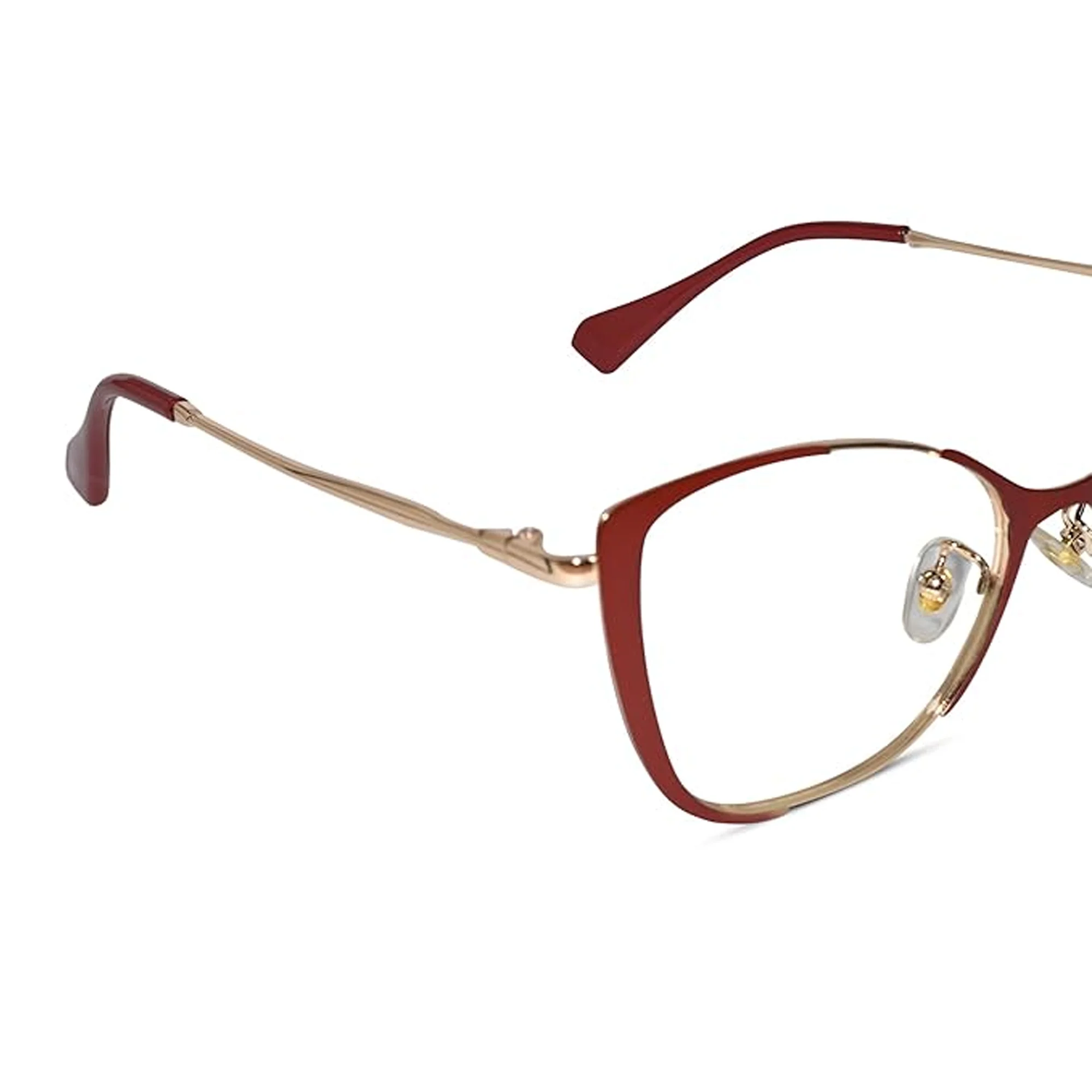 Gold Red Cat eye Eyeglasses & Computer Glasses For Women - Image 3