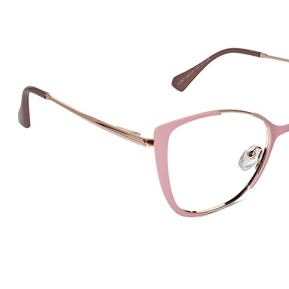 Gold Red Cat eye Eyeglasses & Computer Glasses For Women - Image 9