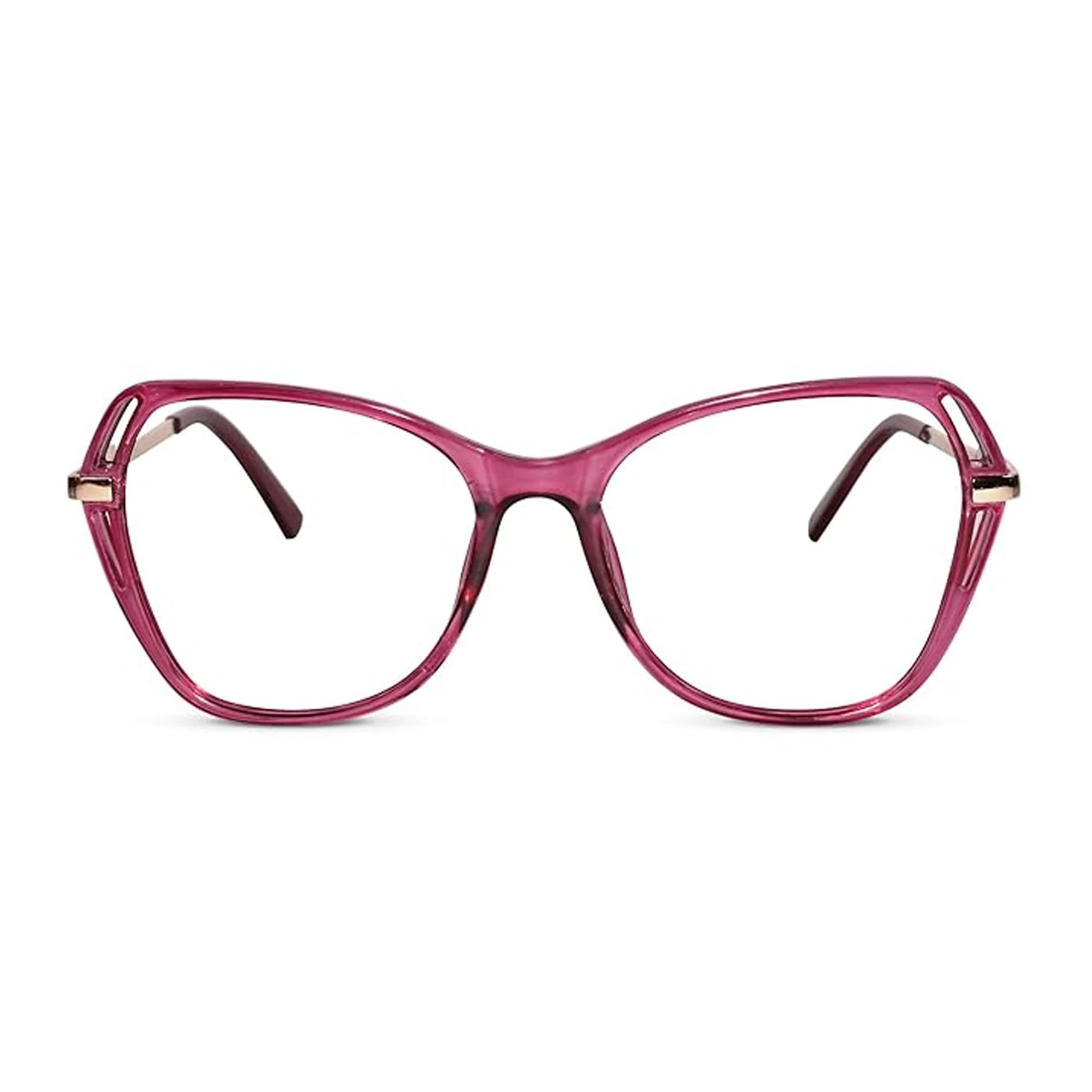 Gold Rose Cat eye Eyeglasses For Women - Image 2